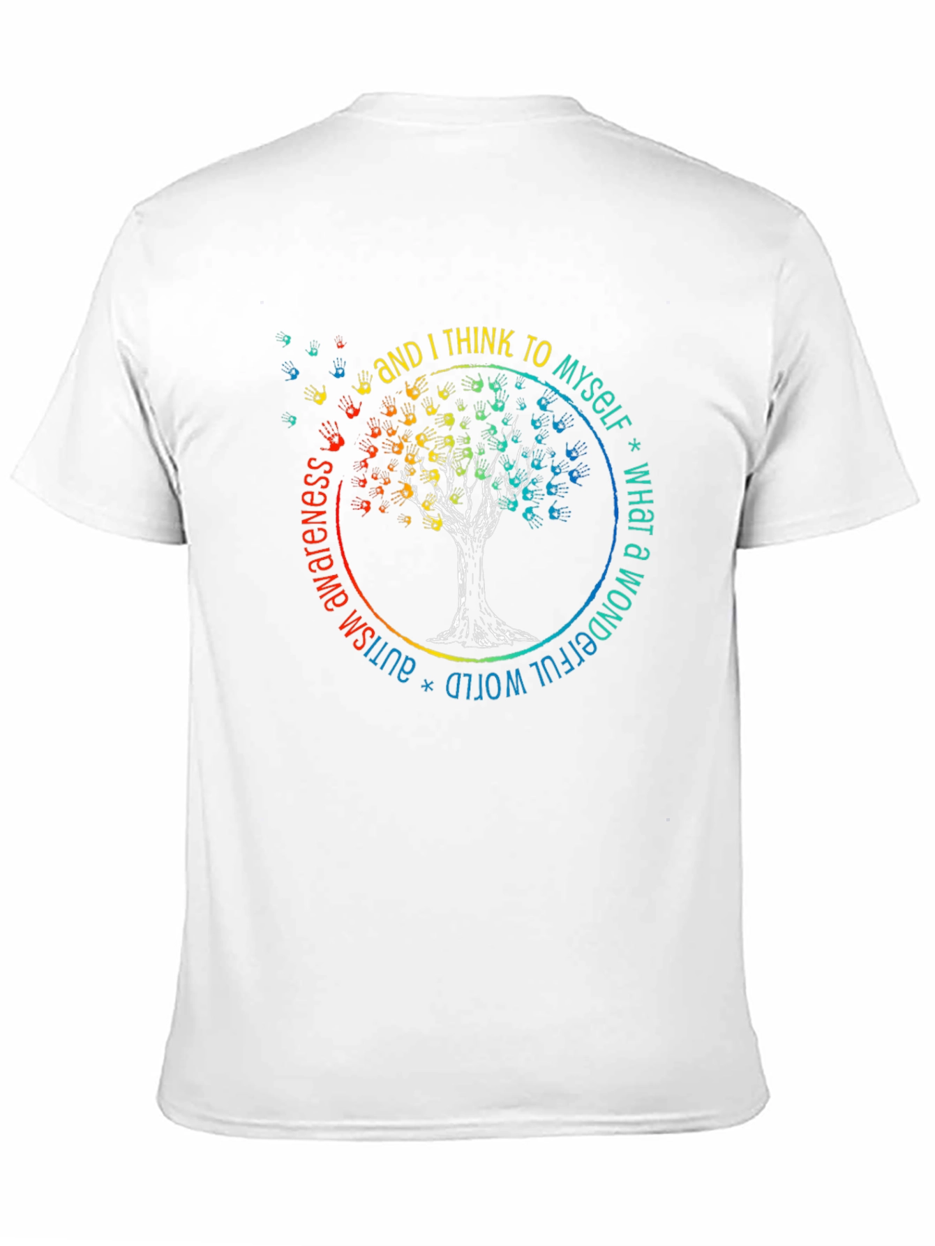 Autism Awareness T-Shirt - Wonderful World Tree Design