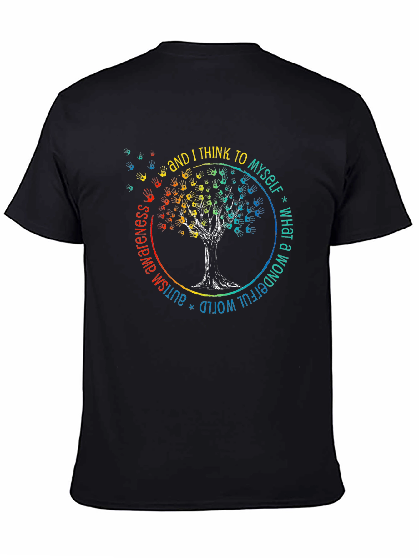 Autism Awareness T-Shirt - Wonderful World Tree Design