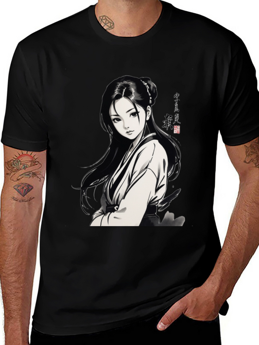 Anime Girl Graphic Tee - Stylish Unisex T-Shirt