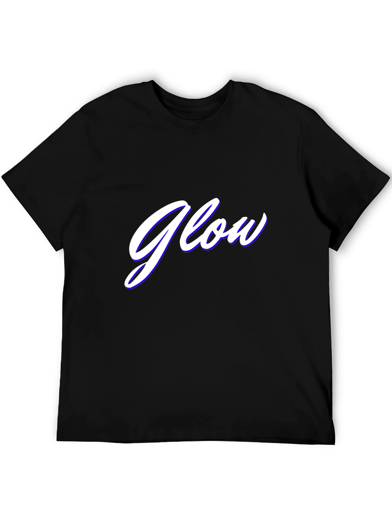 Glow Graphic Tee - Stylish Black Cotton Blend T-Shirt