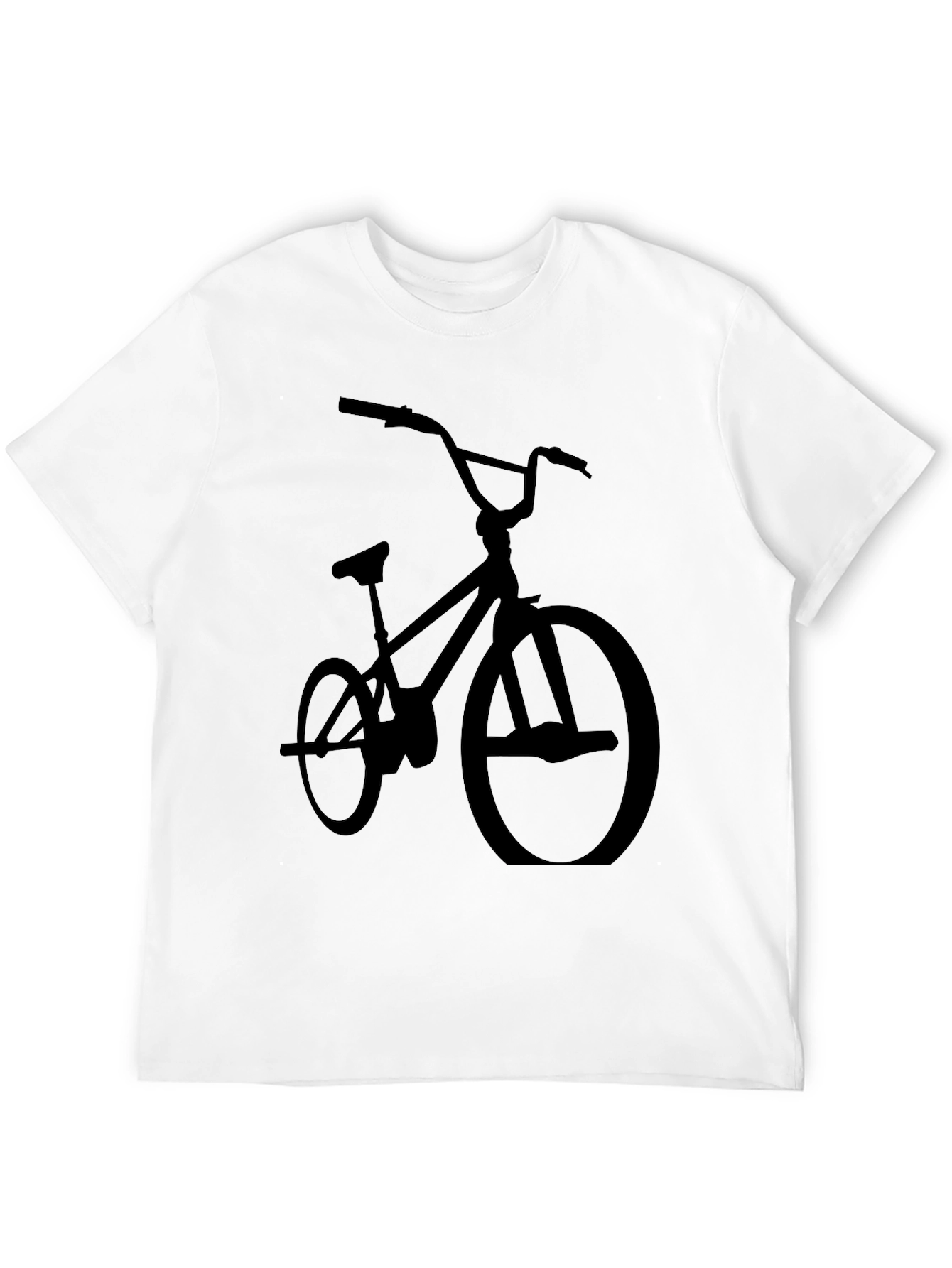 BMX Bike Silhouette Graphic Tee - Black Cotton Blend