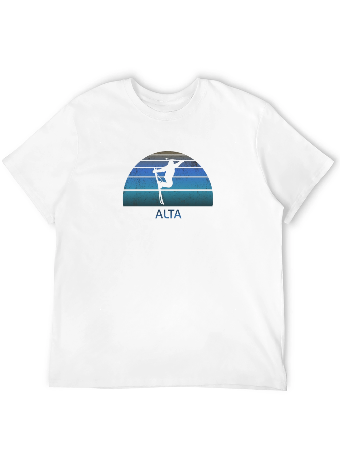 Alta Skiing Retro T-Shirt - Mens Black Tee