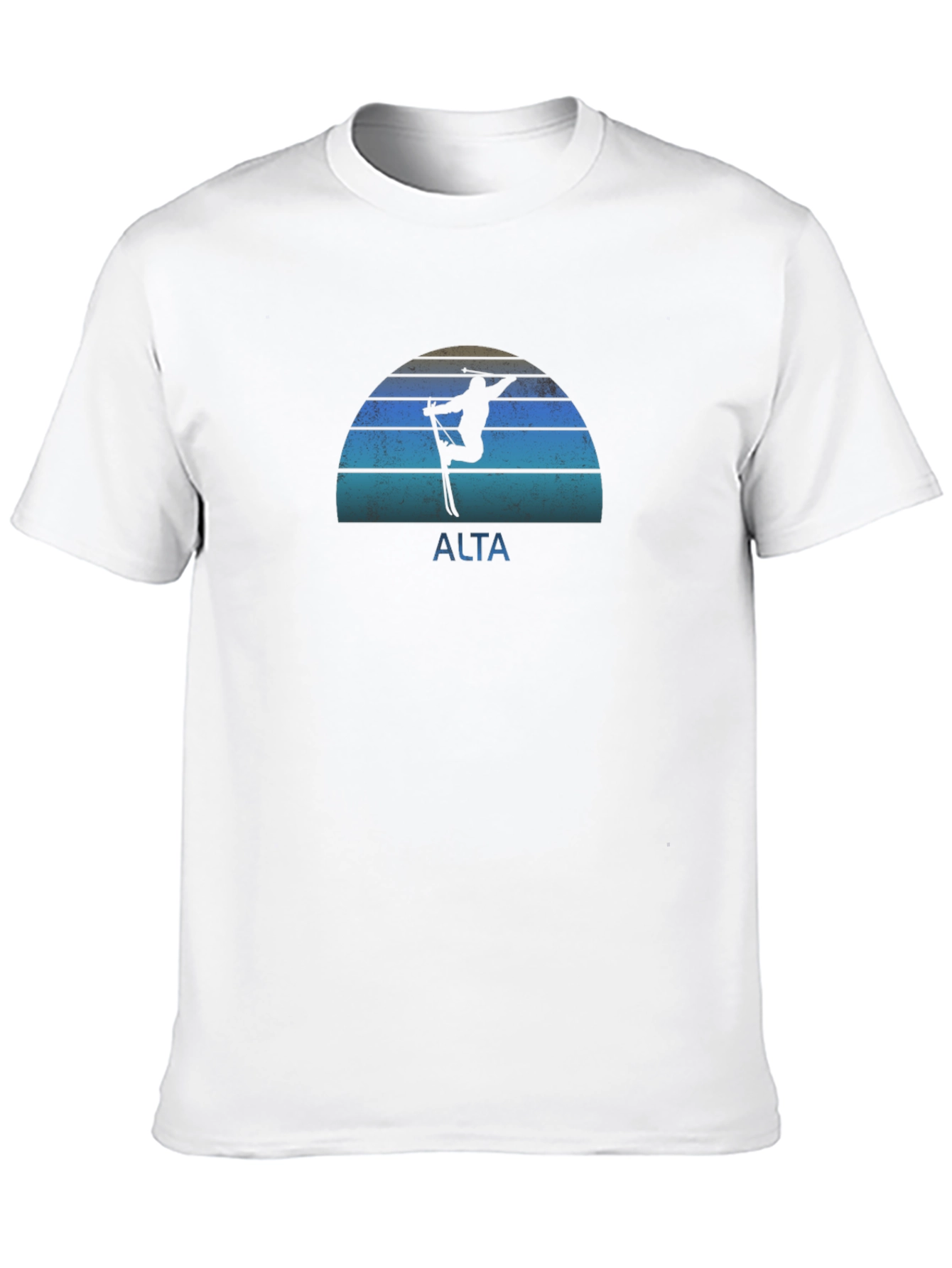 Alta Skiing Retro T-Shirt - Mens Black Tee