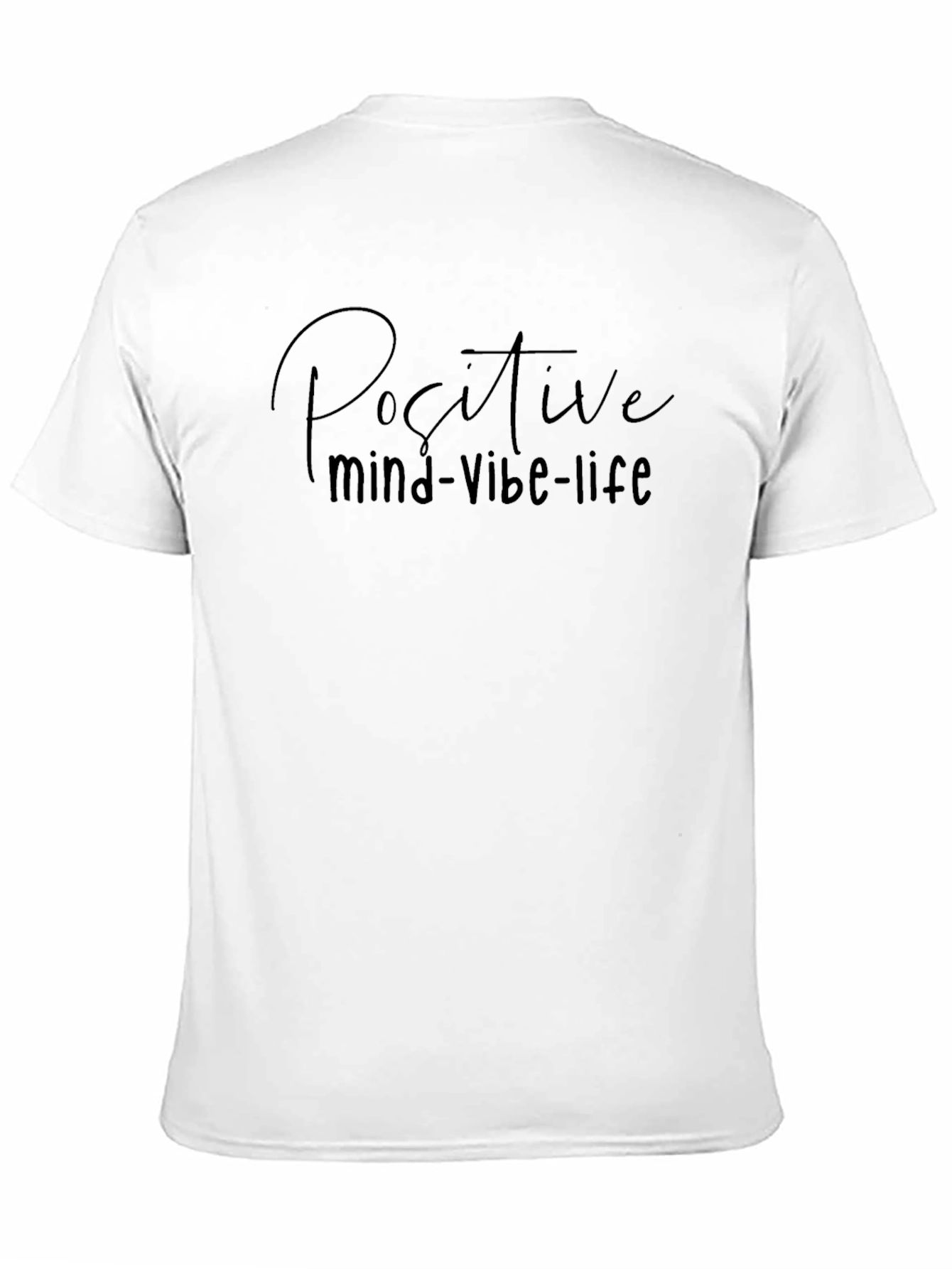 Positive Mind Vibes Life Black Graphic Tee