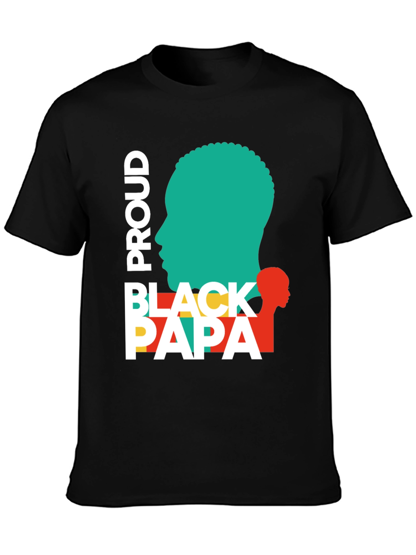 Proud Black Papa T-Shirt - Stylish Fathers Day Apparel