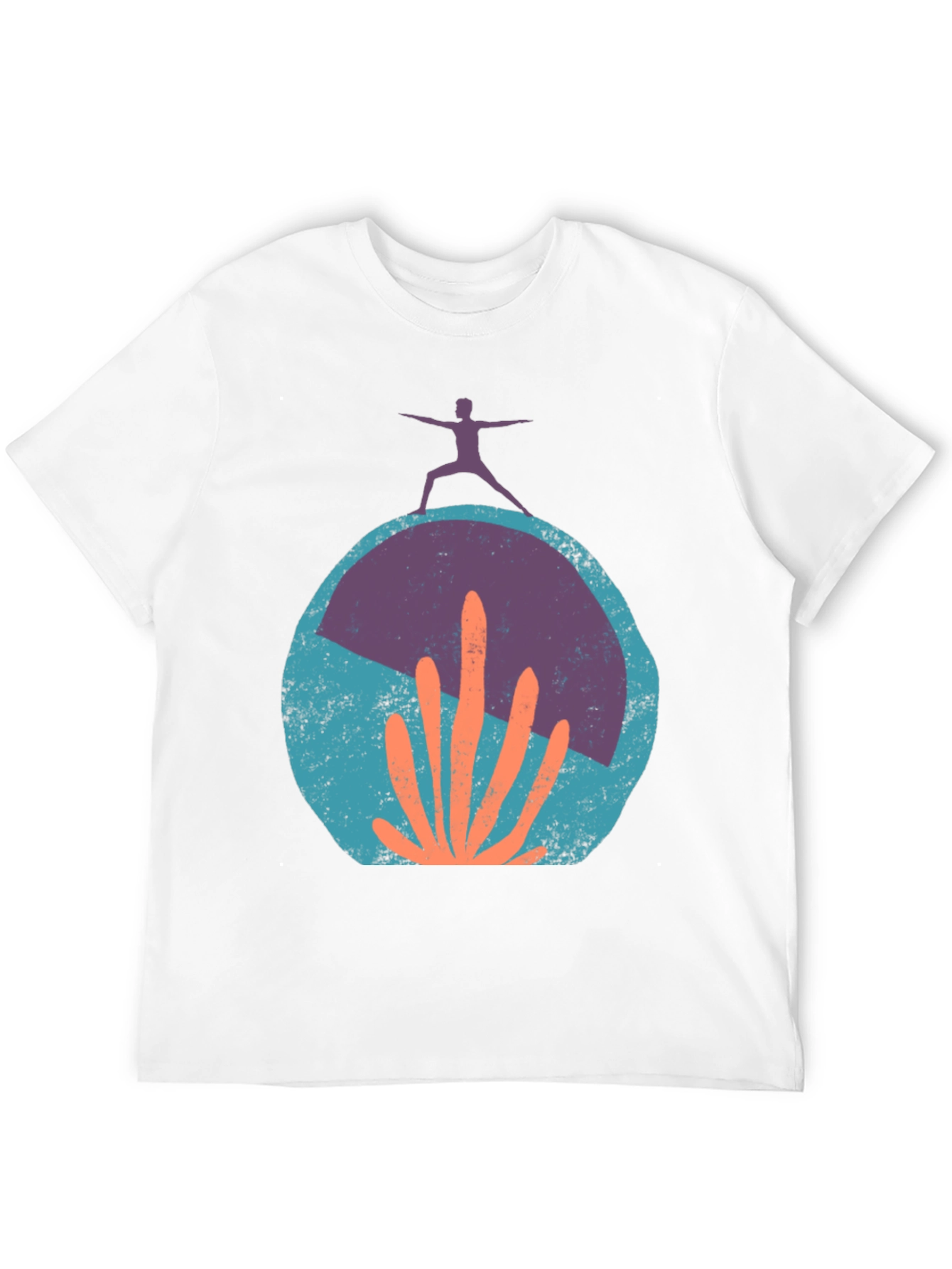 Yoga Cactus Graphic Tee - Black Cotton Blend