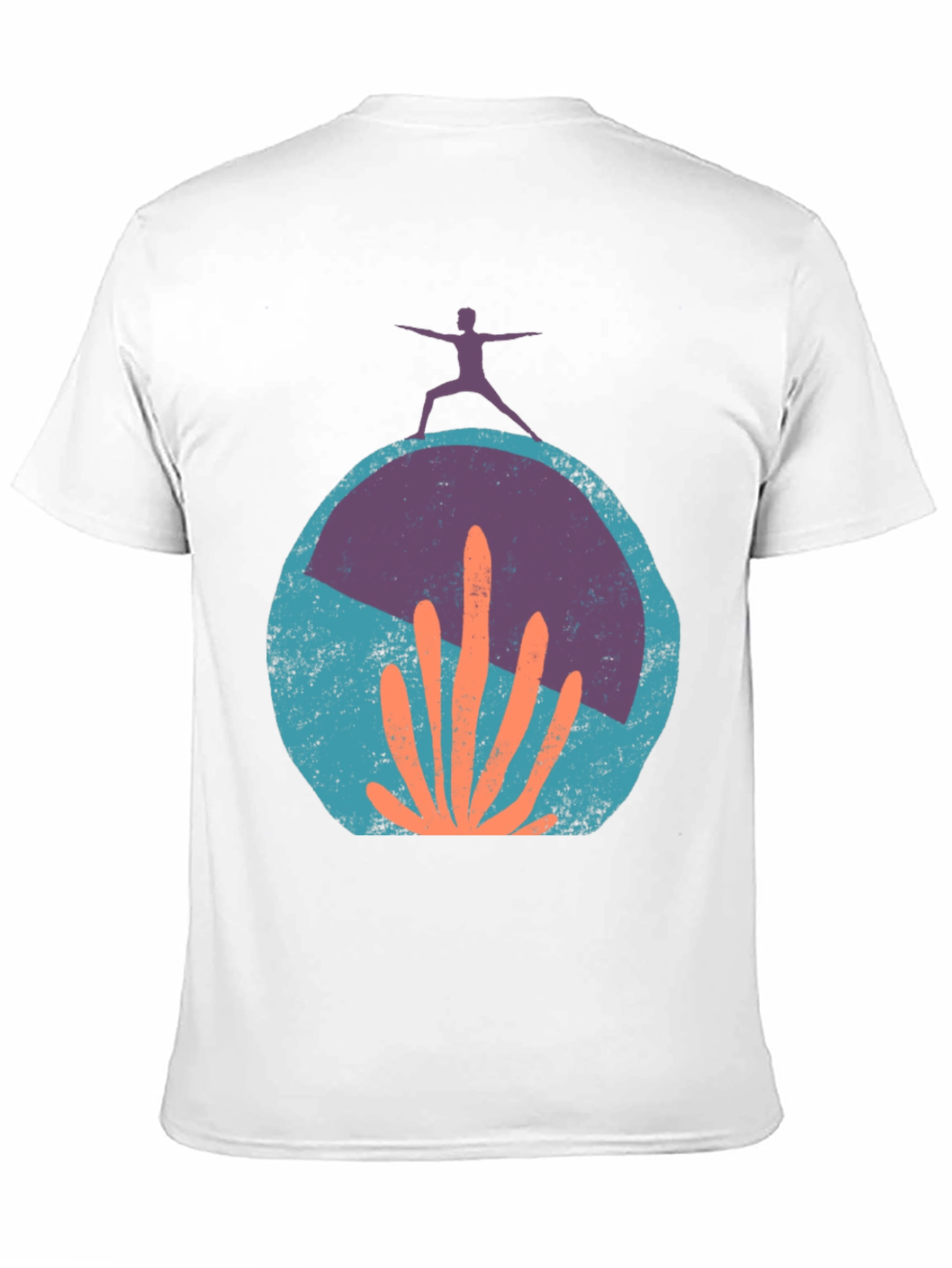 Yoga Cactus Graphic Tee - Black Cotton Blend