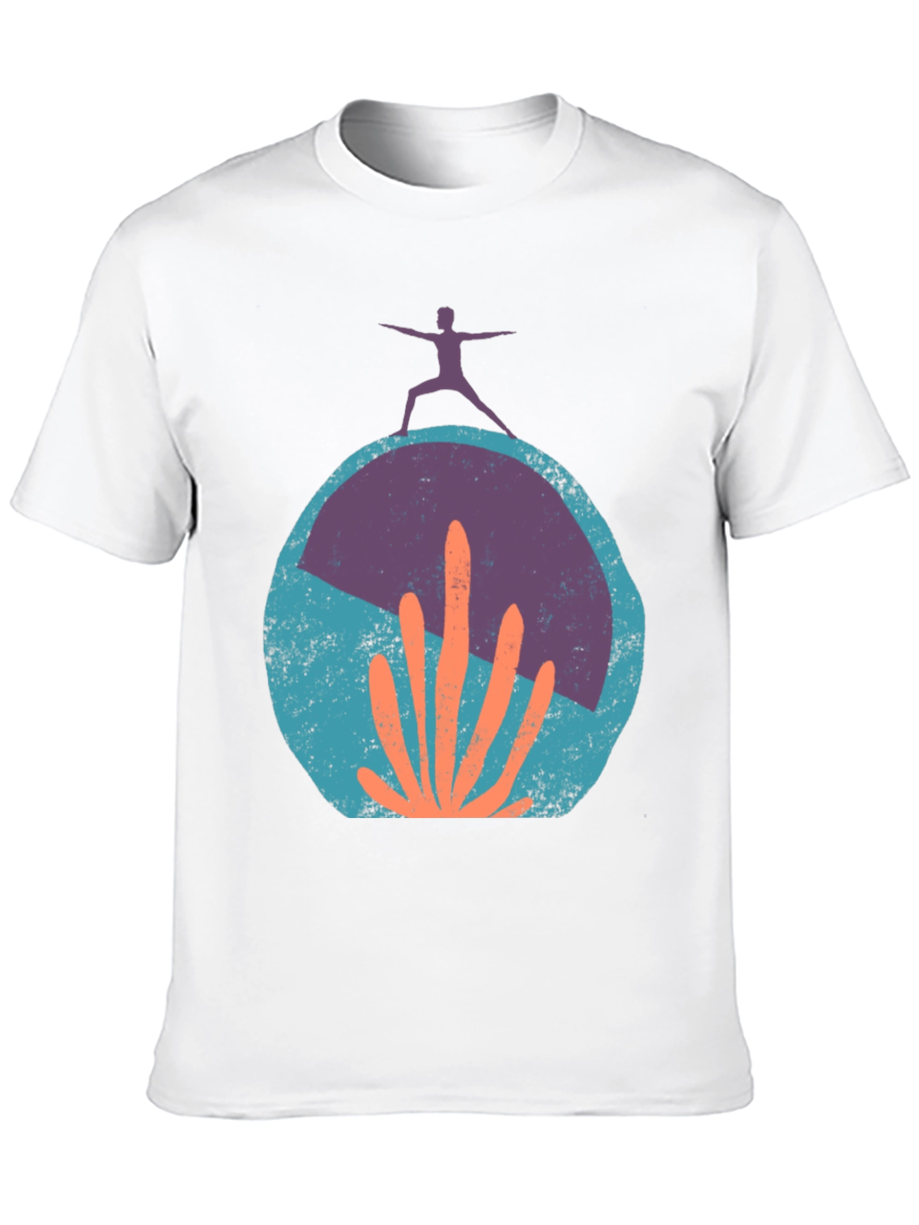 Yoga Cactus Graphic Tee - Black Cotton Blend
