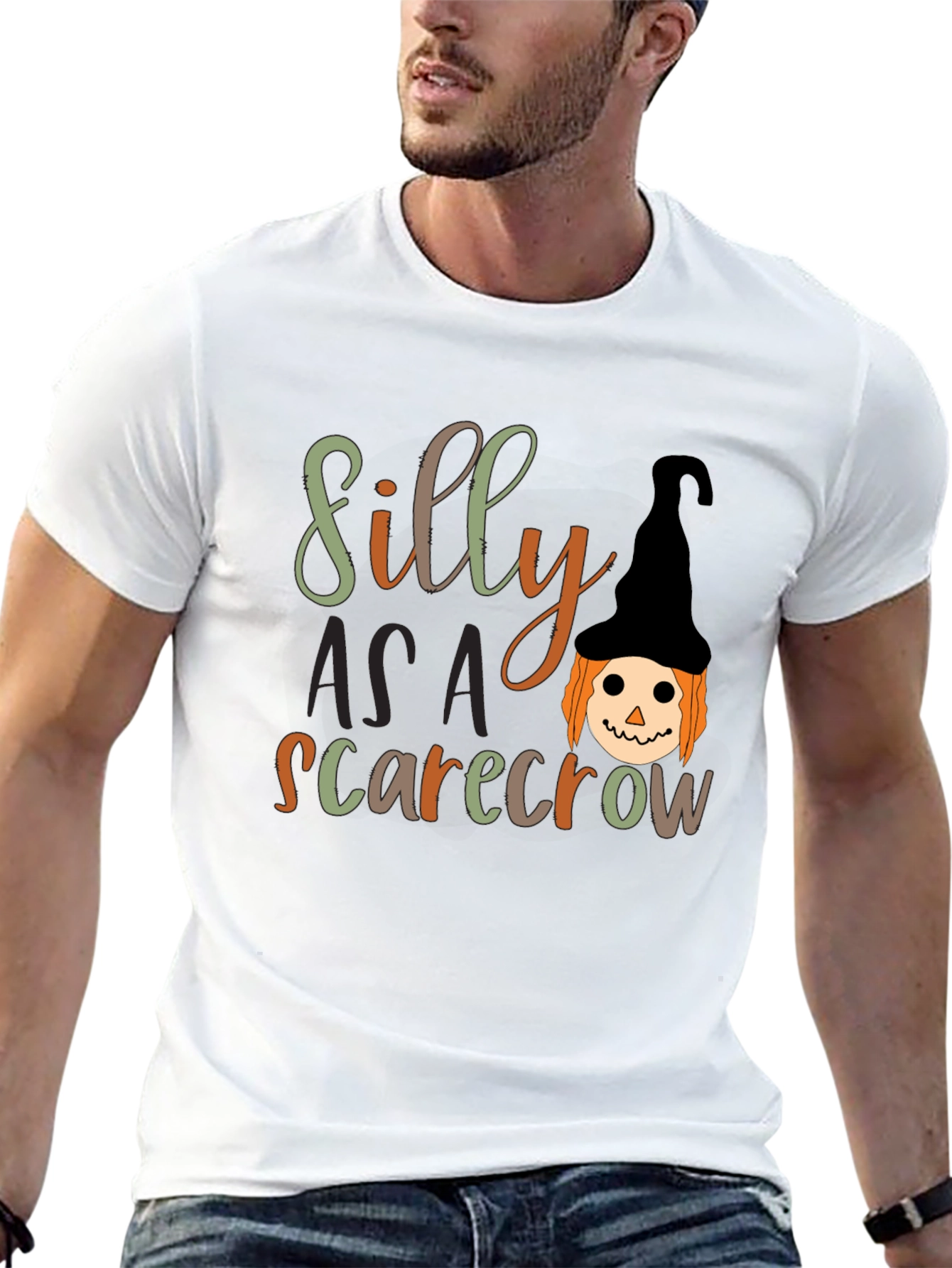 Silly Scarecrow Graphic Tee - Halloween T-Shirt