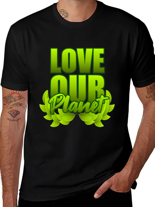 Love Our Planet Green Graphic T-Shirt