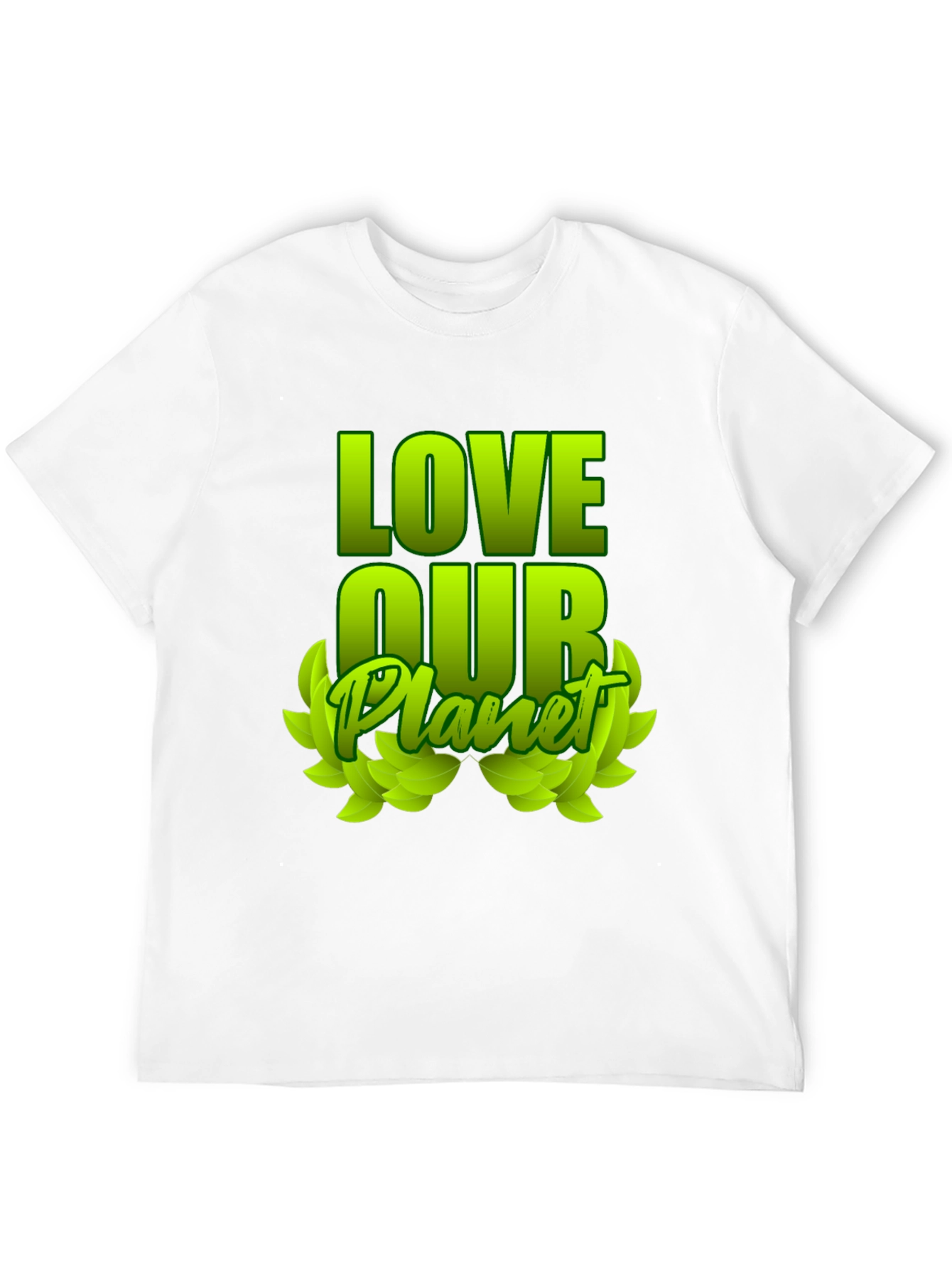 Love Our Planet Green Graphic T-Shirt
