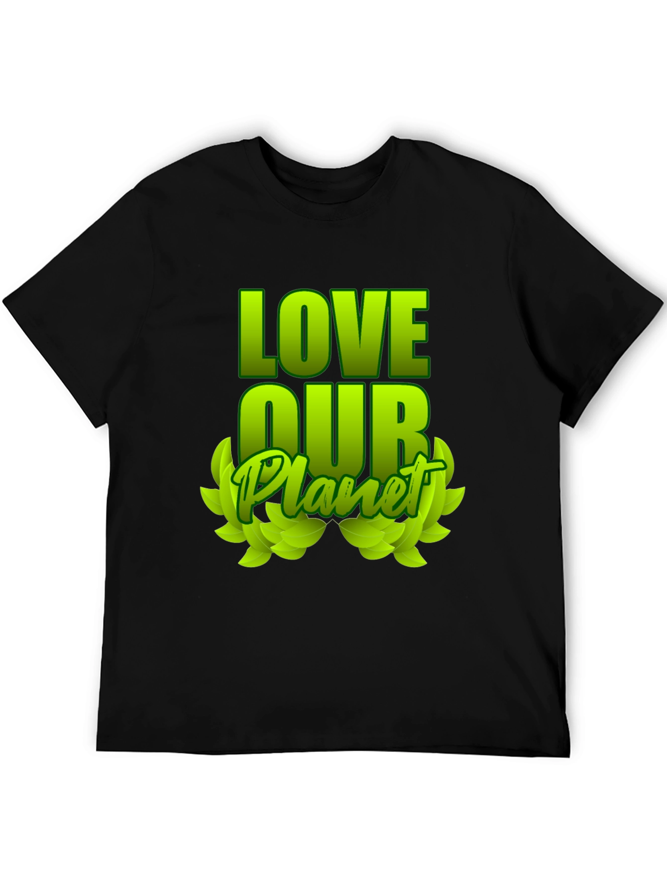 Love Our Planet Green Graphic T-Shirt