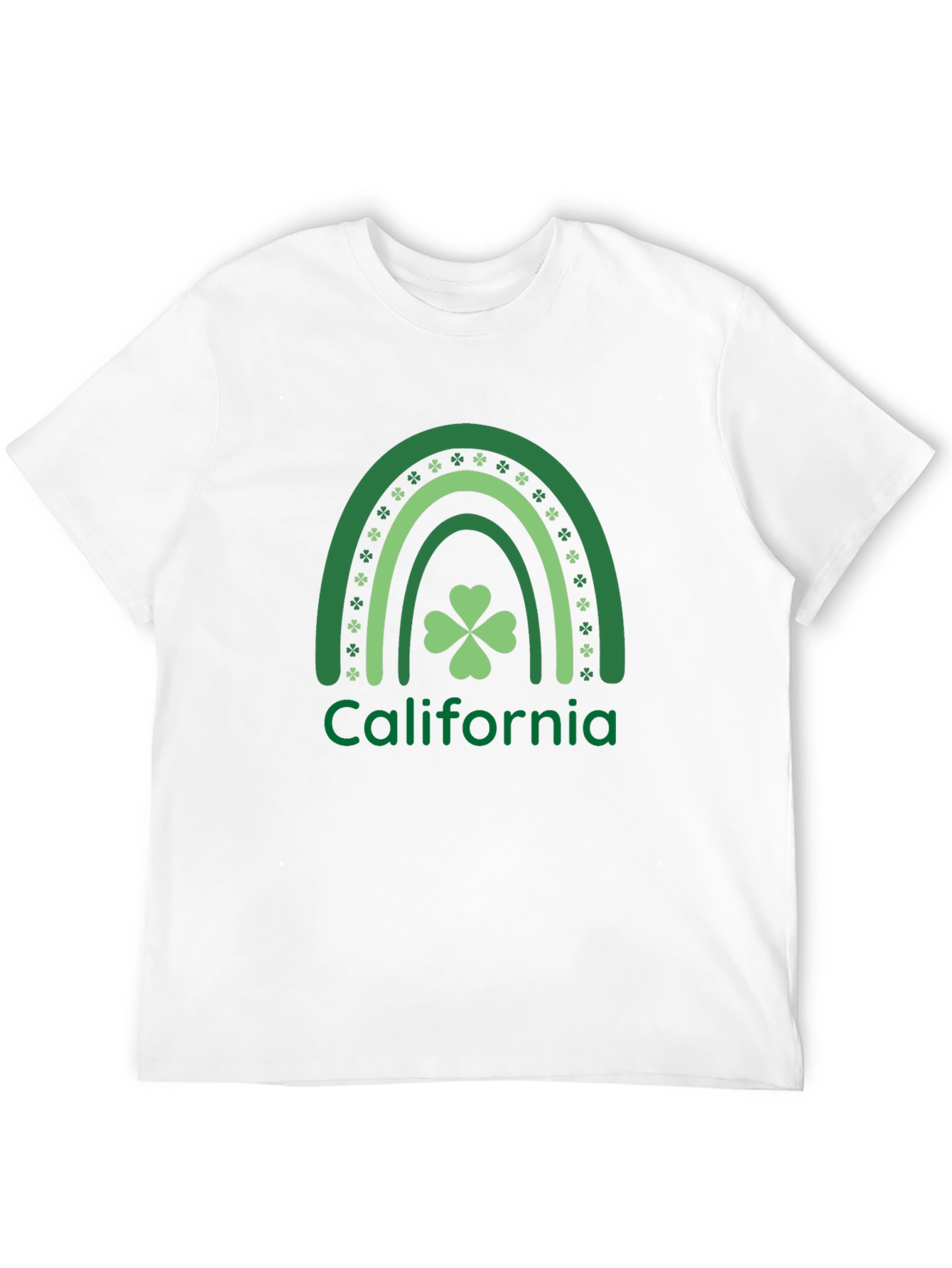 California Shamrock Rainbow Graphic Tee