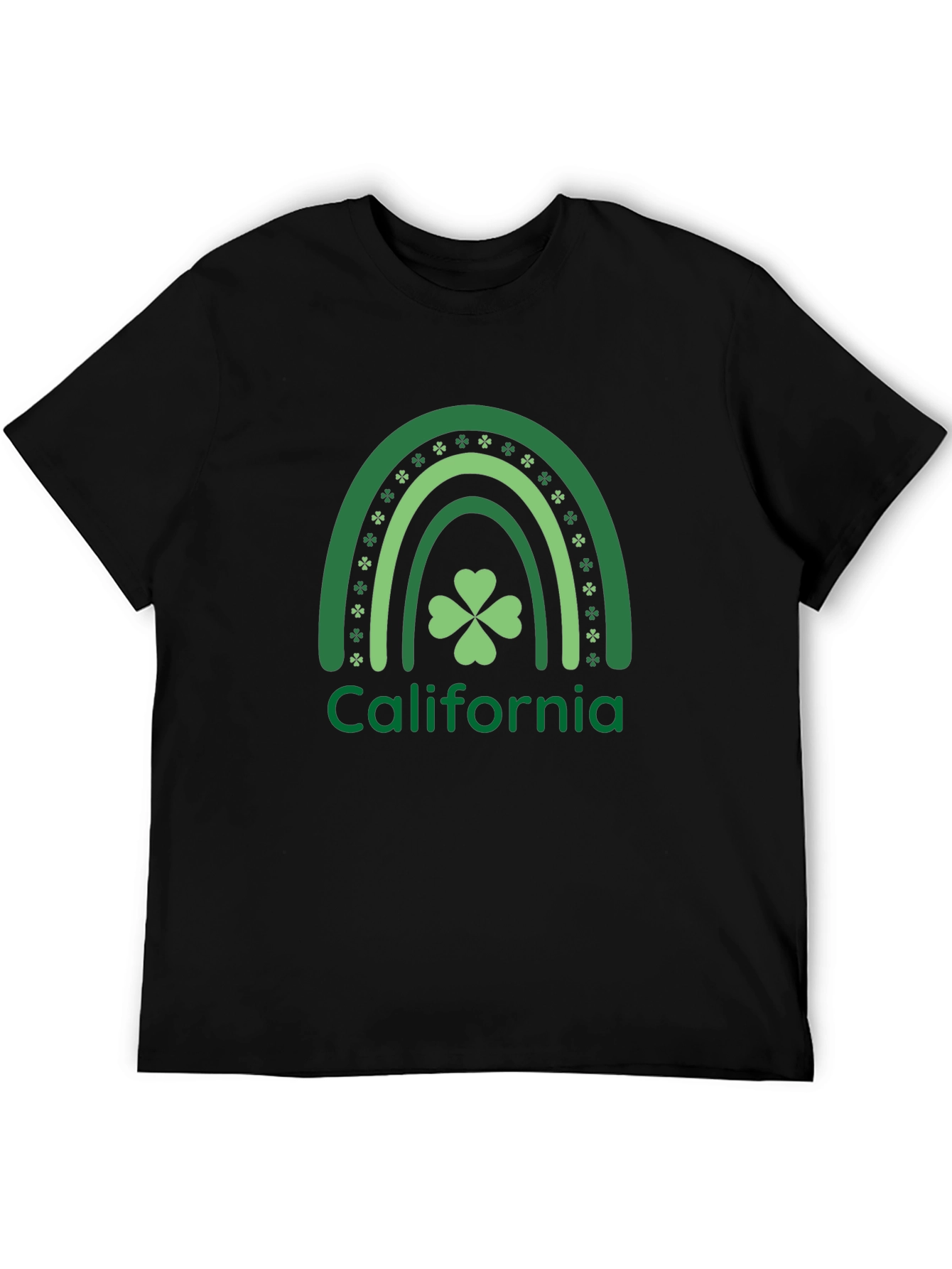 California Shamrock Rainbow Graphic Tee