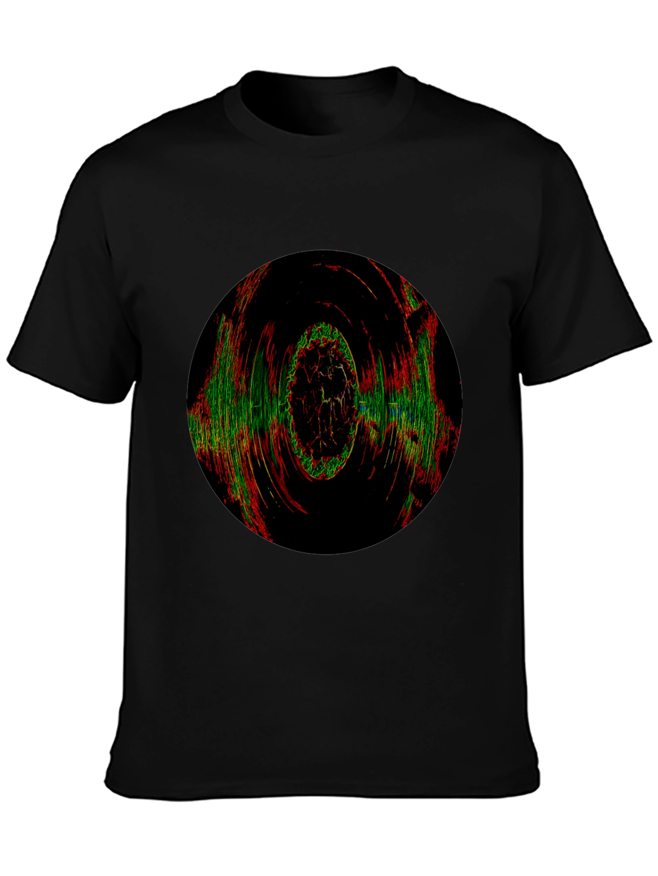 Abstract Circle Graphic Tee - Black