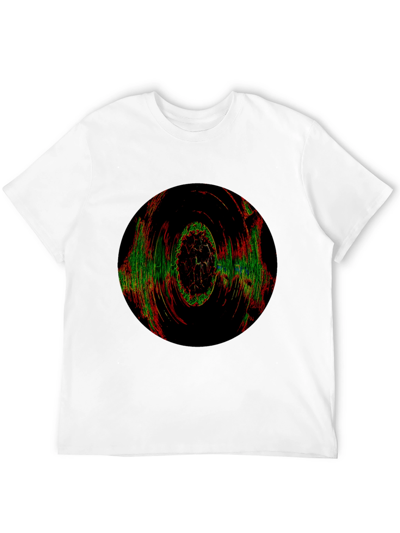 Abstract Circle Graphic Tee - Black