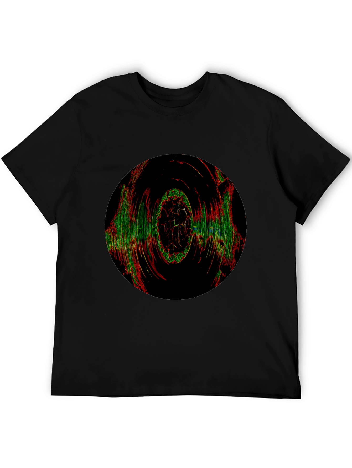 Abstract Circle Graphic Tee - Black