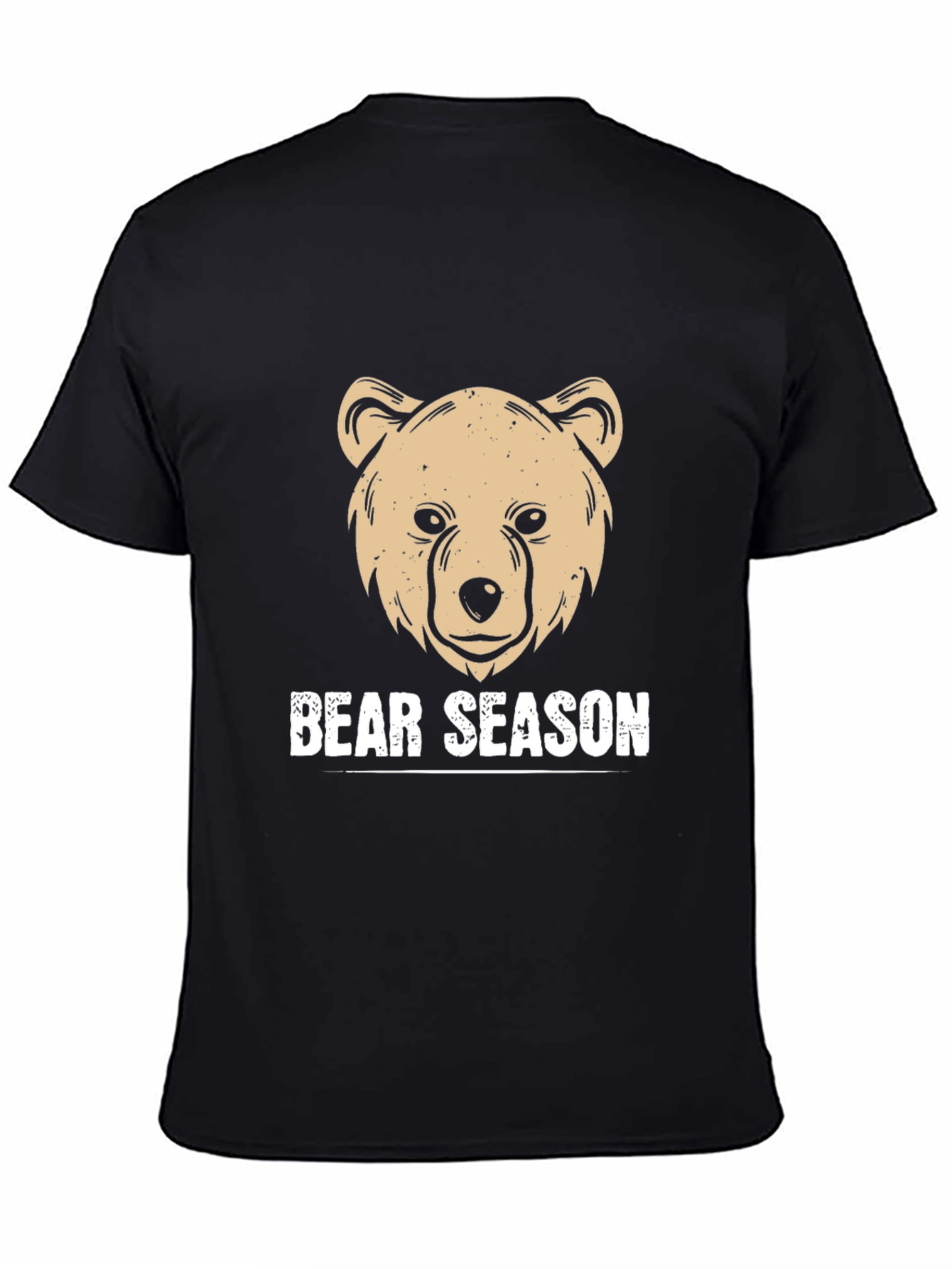 Bear Season Graphic T-Shirt - Black Casual Wear