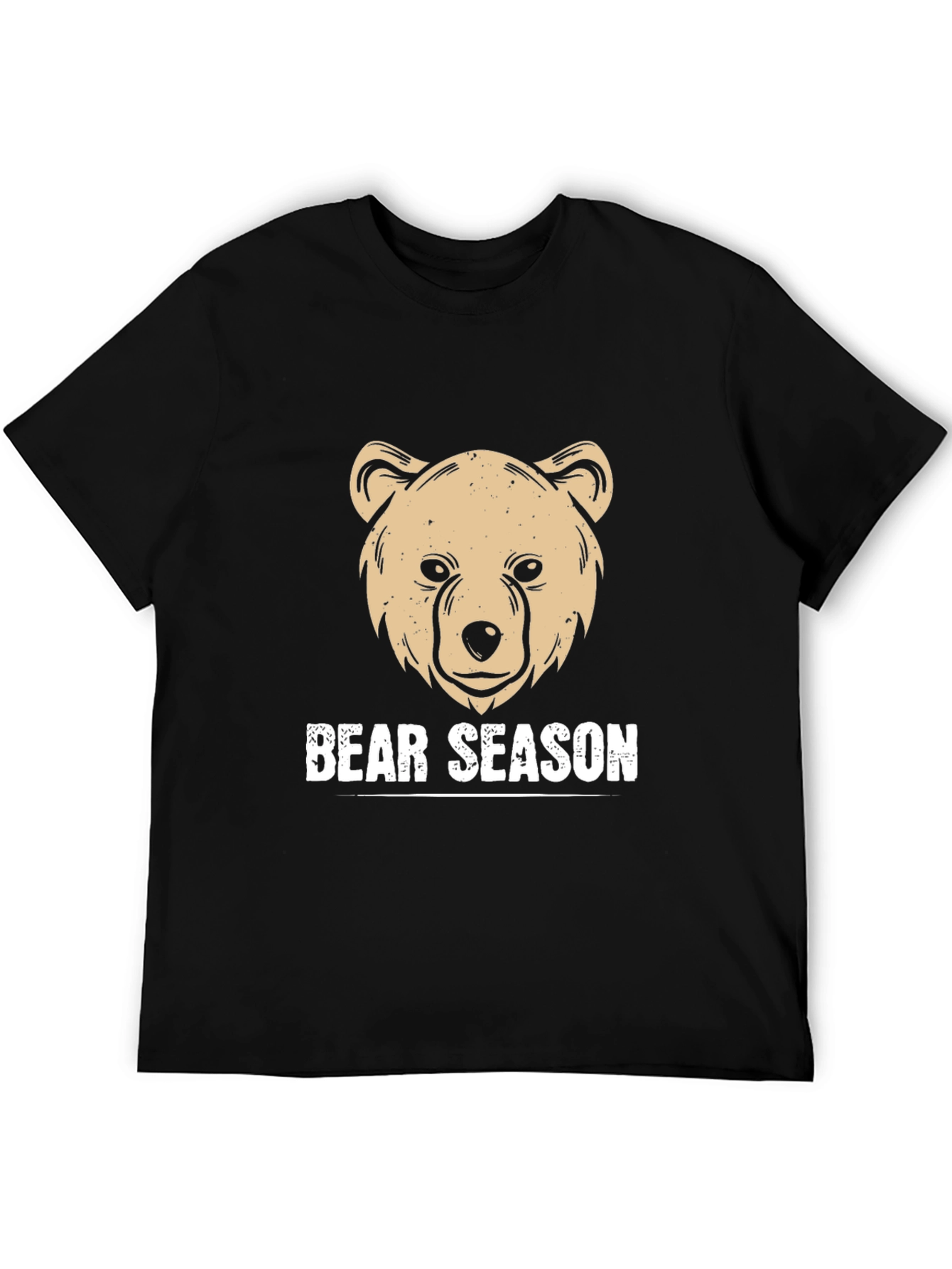 Bear Season Graphic T-Shirt - Black Casual Wear