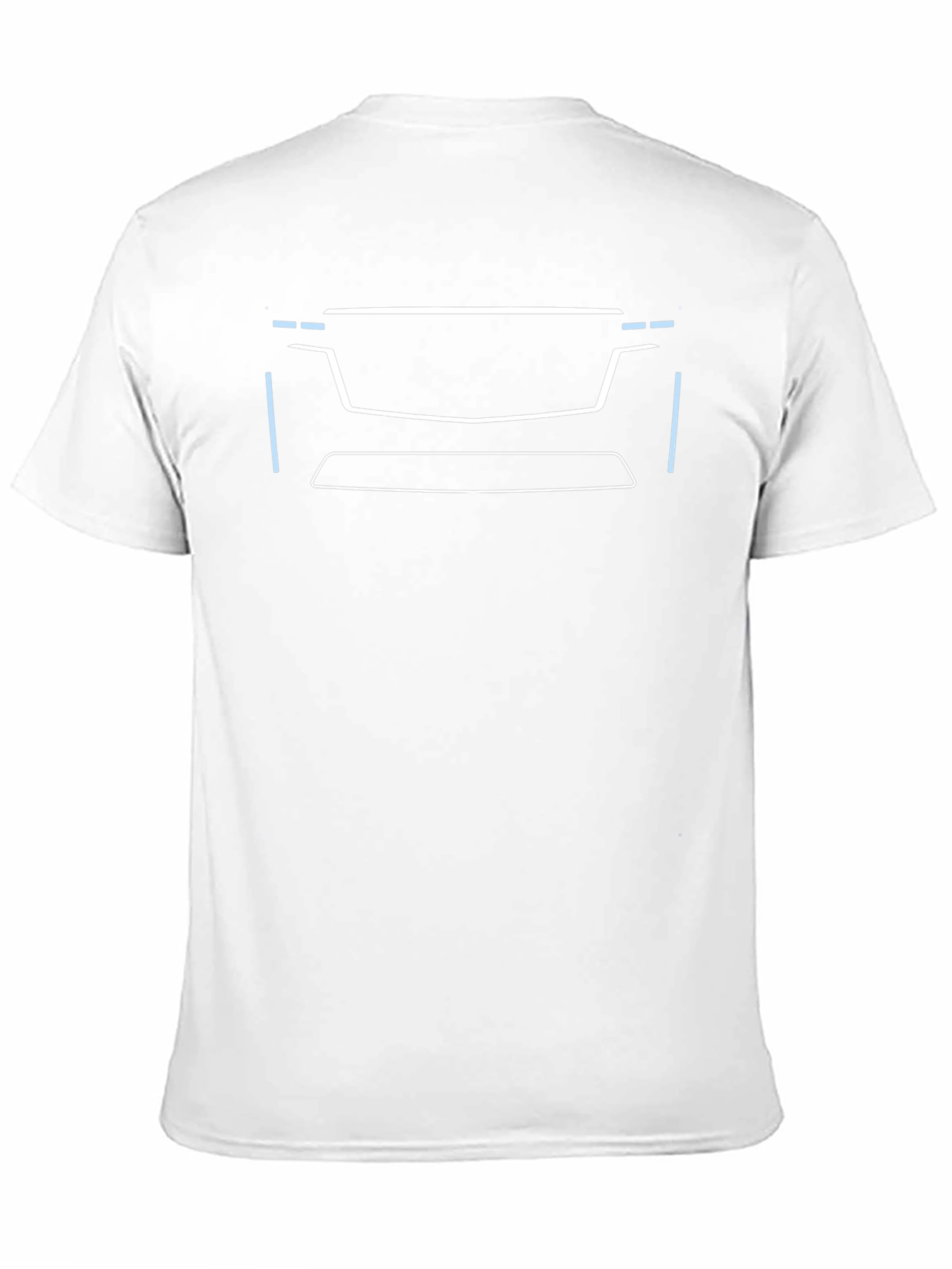 Geometric Car Outline Black T-Shirt
