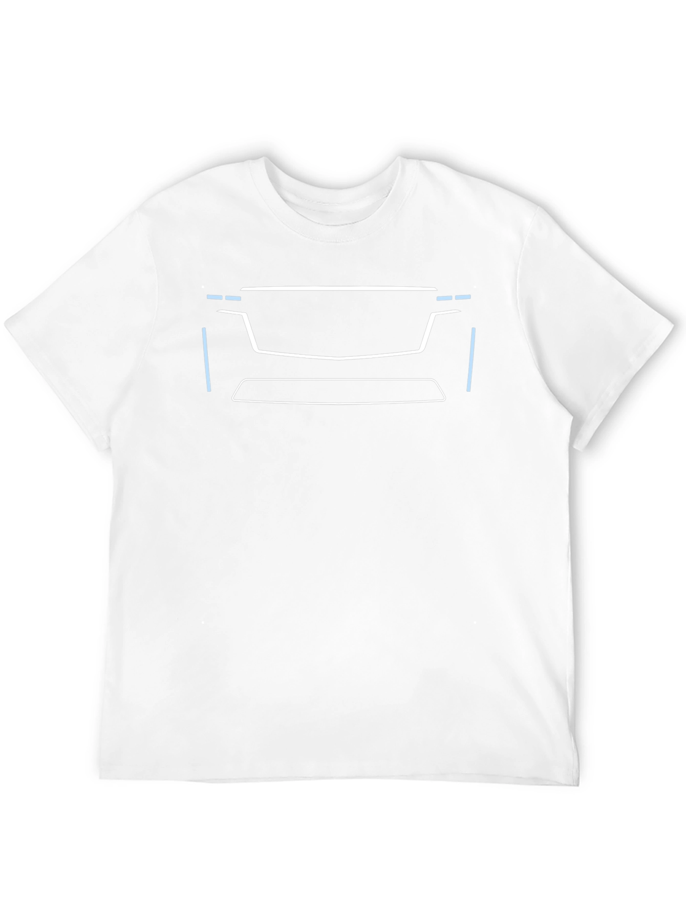 Geometric Car Outline Black T-Shirt