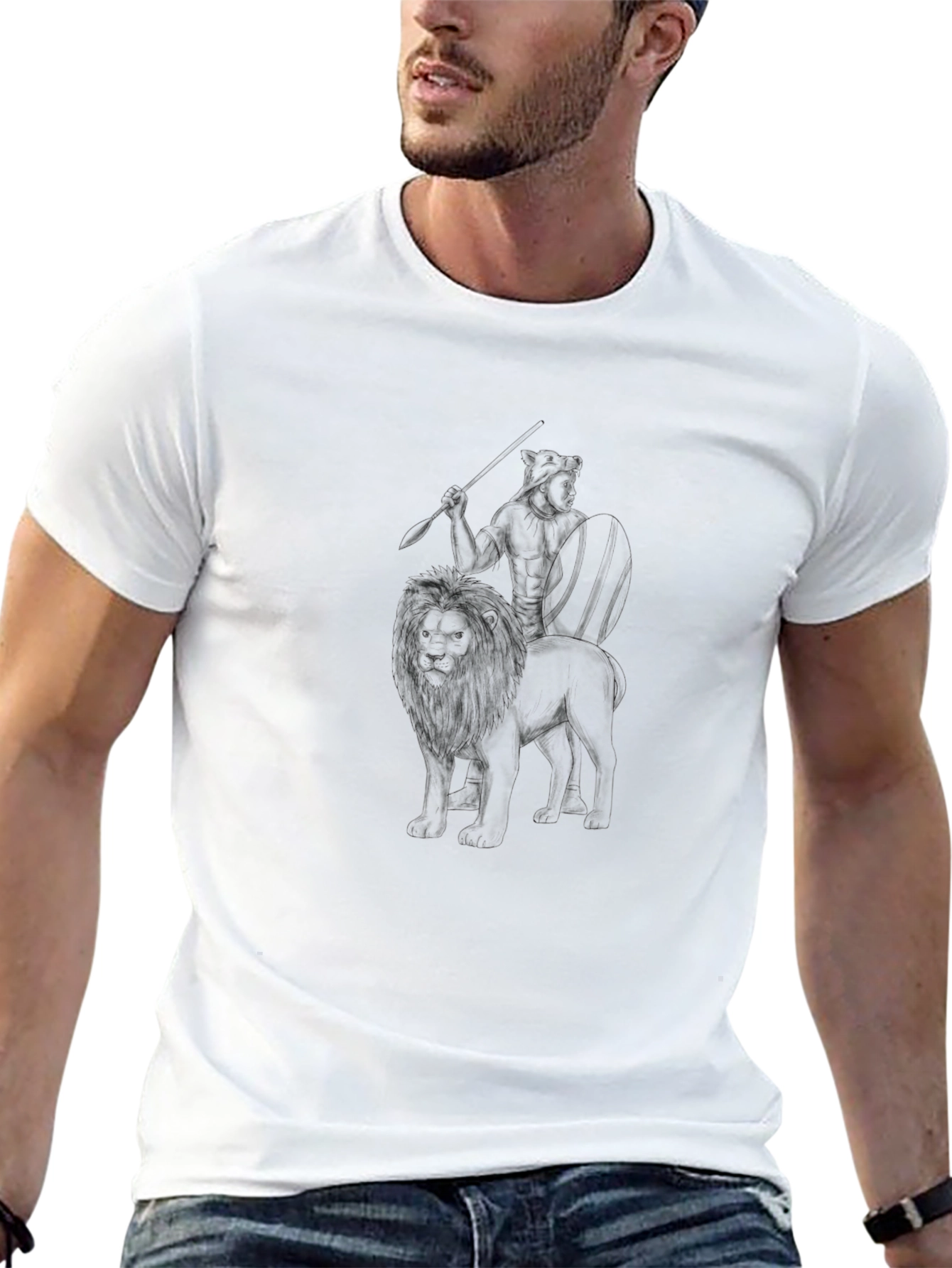 Lion Rider Black Graphic Tee