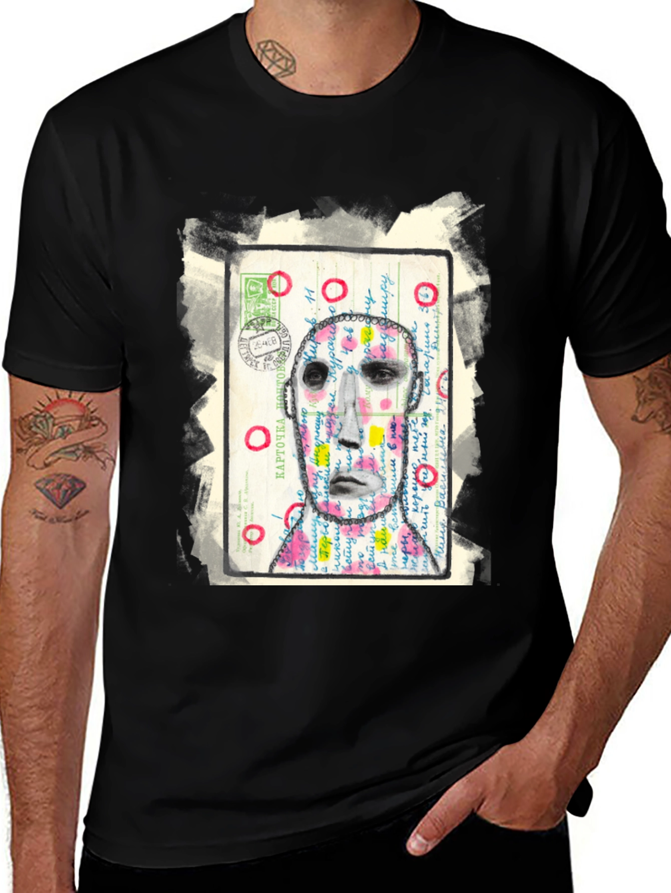 Artistic Portrait Graphic Tee - Unique Style