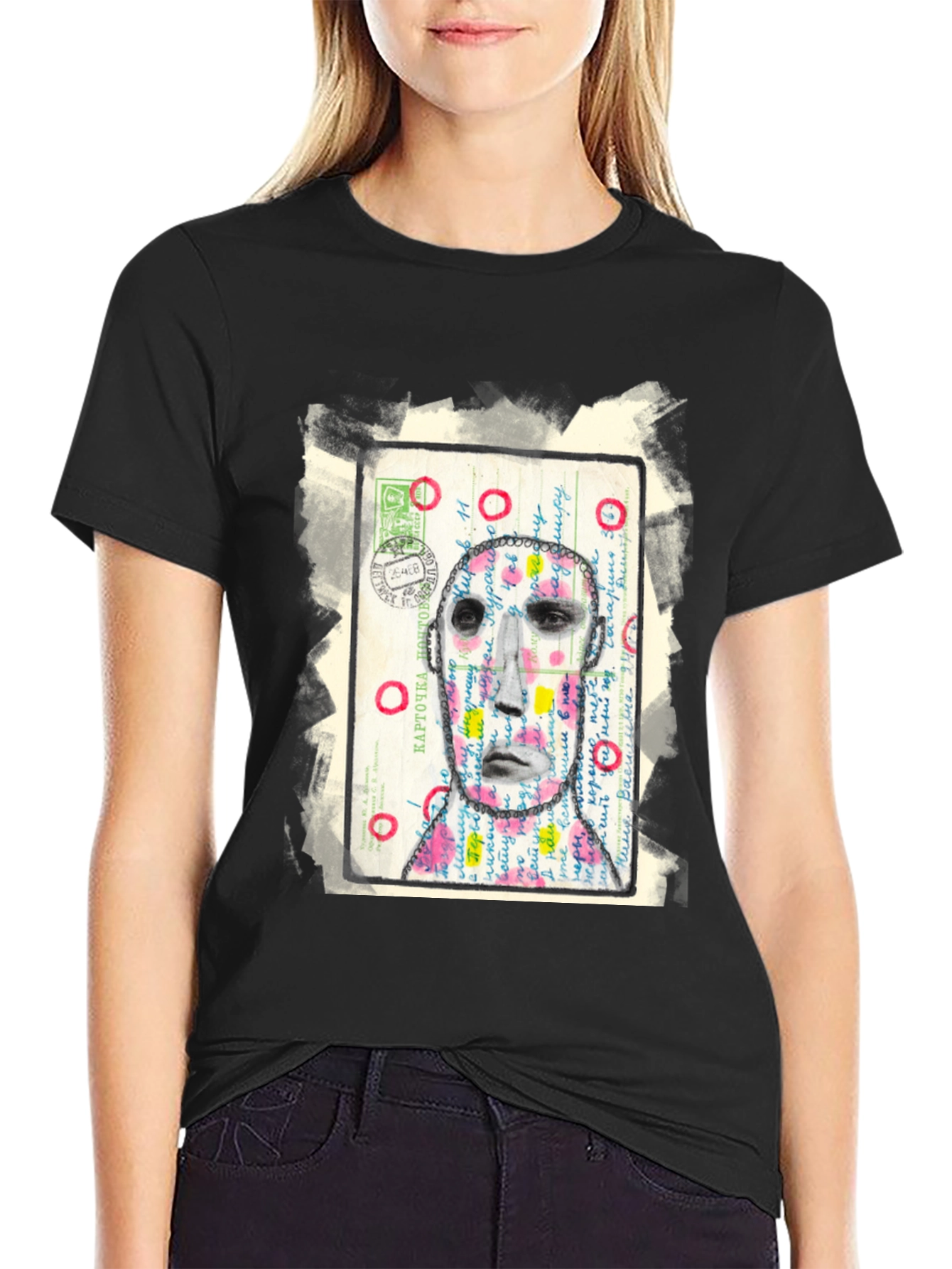 Artistic Portrait Graphic Tee - Unique Style