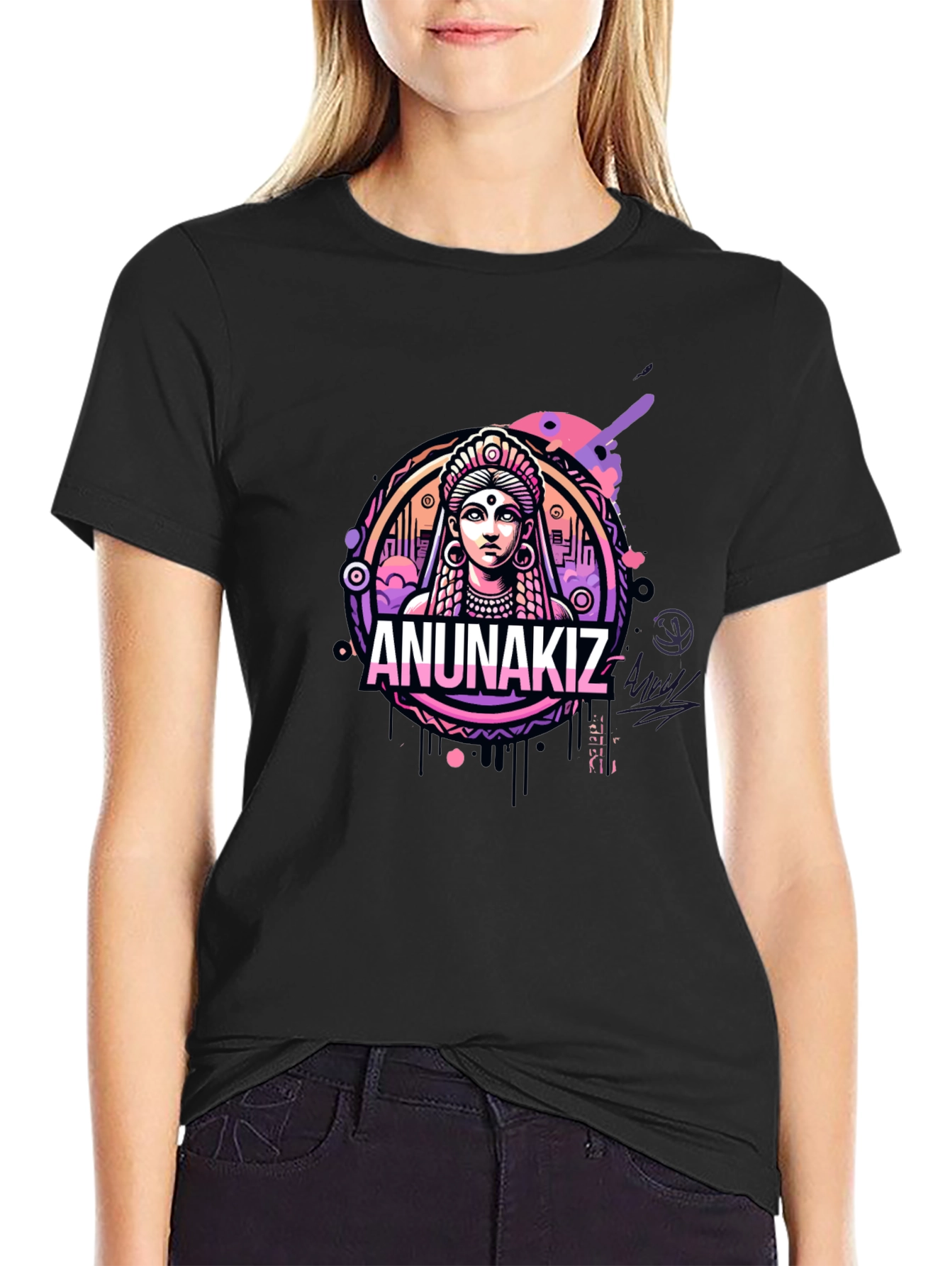 Anunakiz Graphic Tee - Black