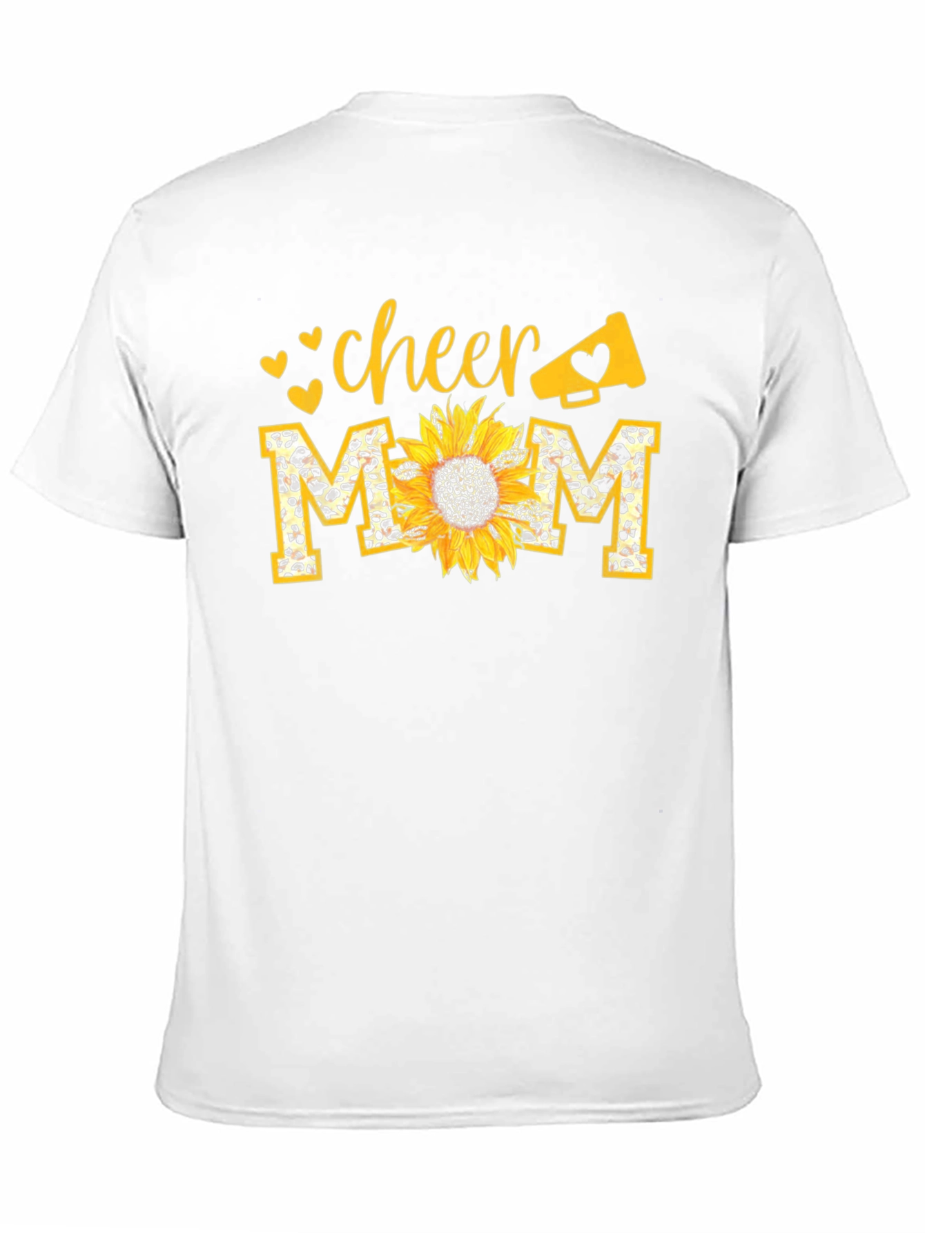 Cheer Mom Sunflower Graphic Tee - Black