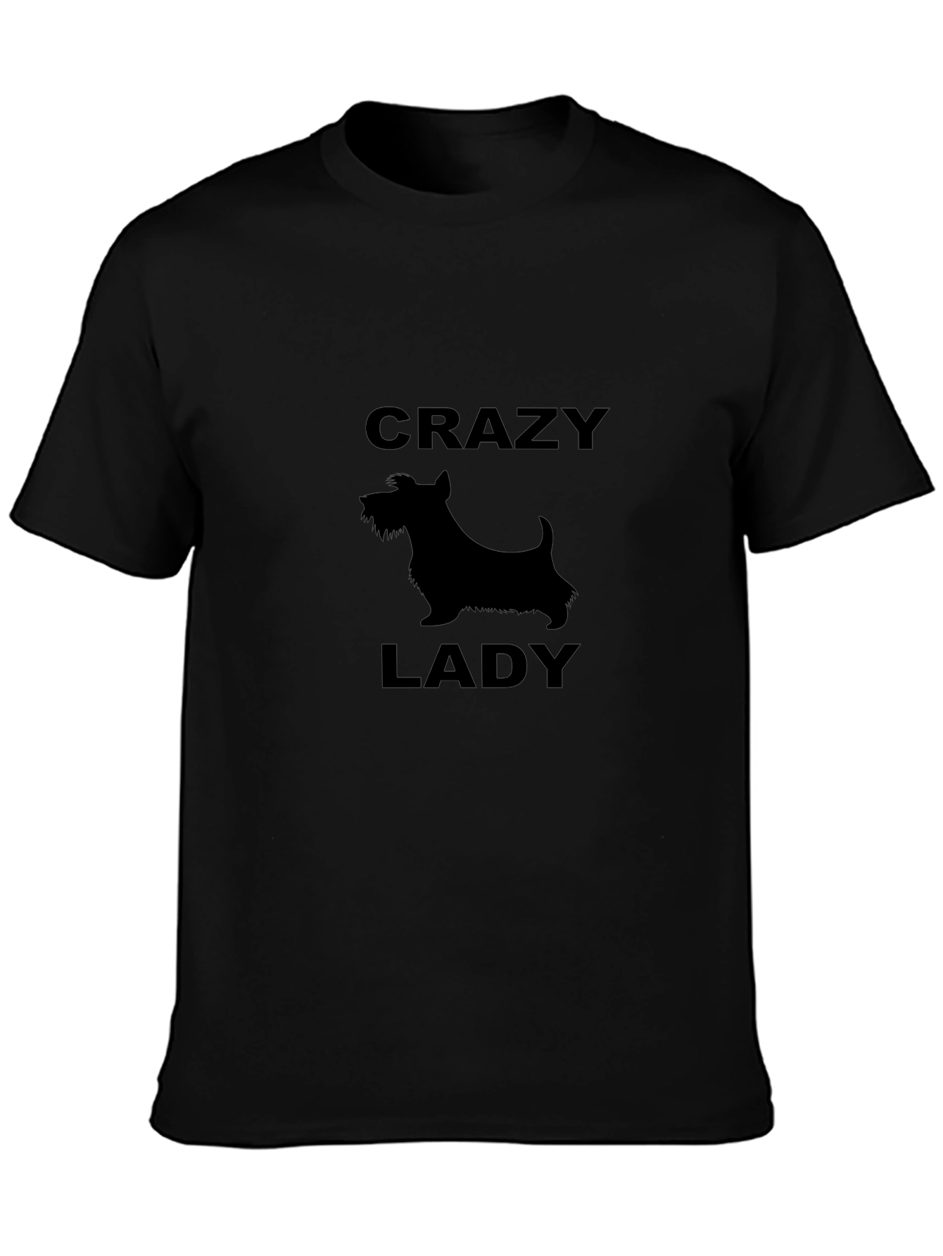 Crazy Dog Lady T-Shirt - Black