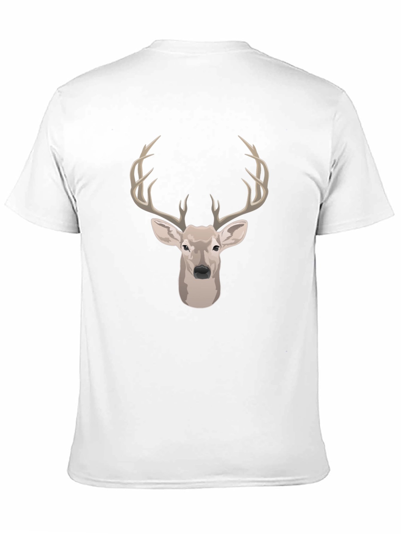 Deer Head Graphic Print Black T-Shirt