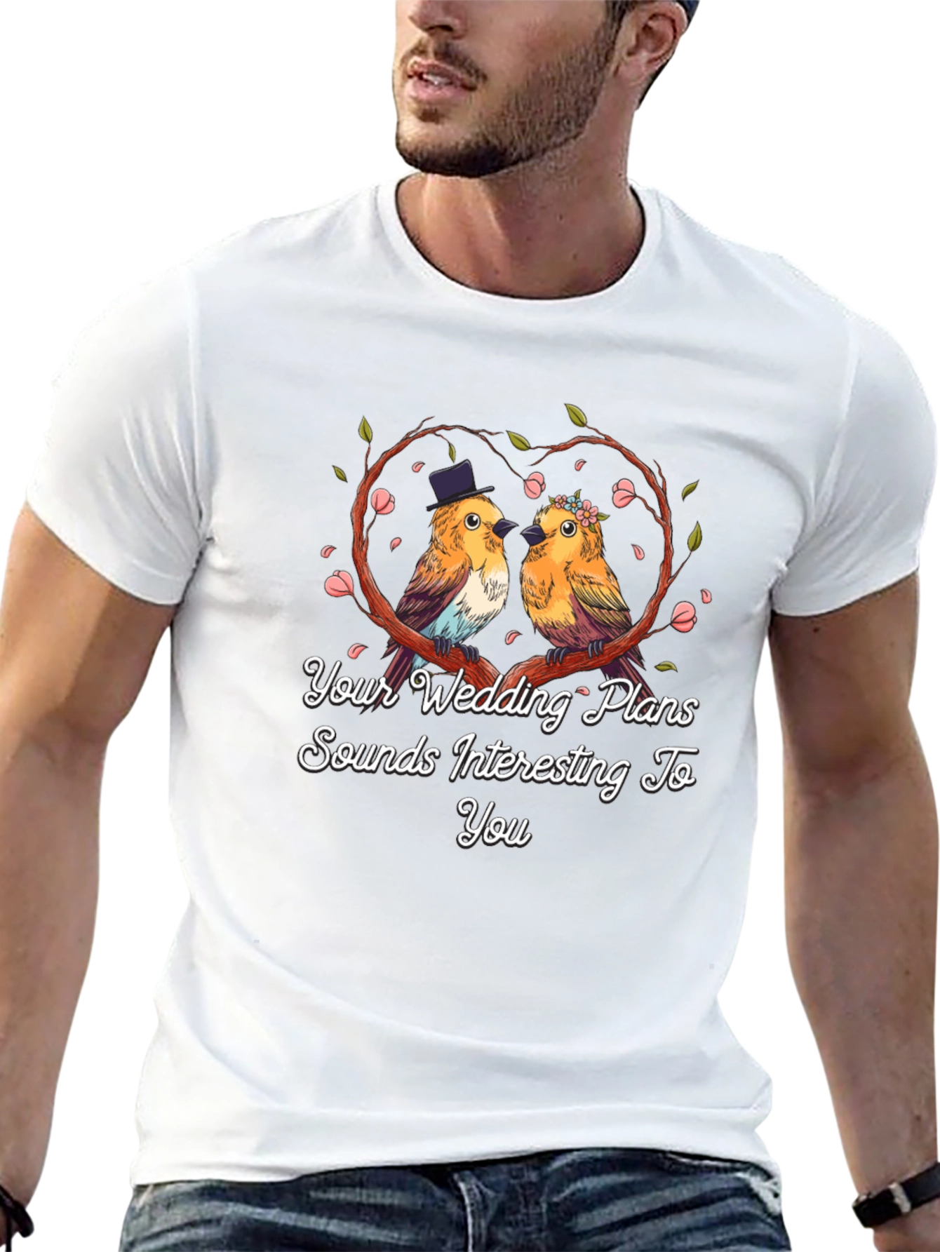 Wedding Bird T-Shirt: Cute Couple Tee