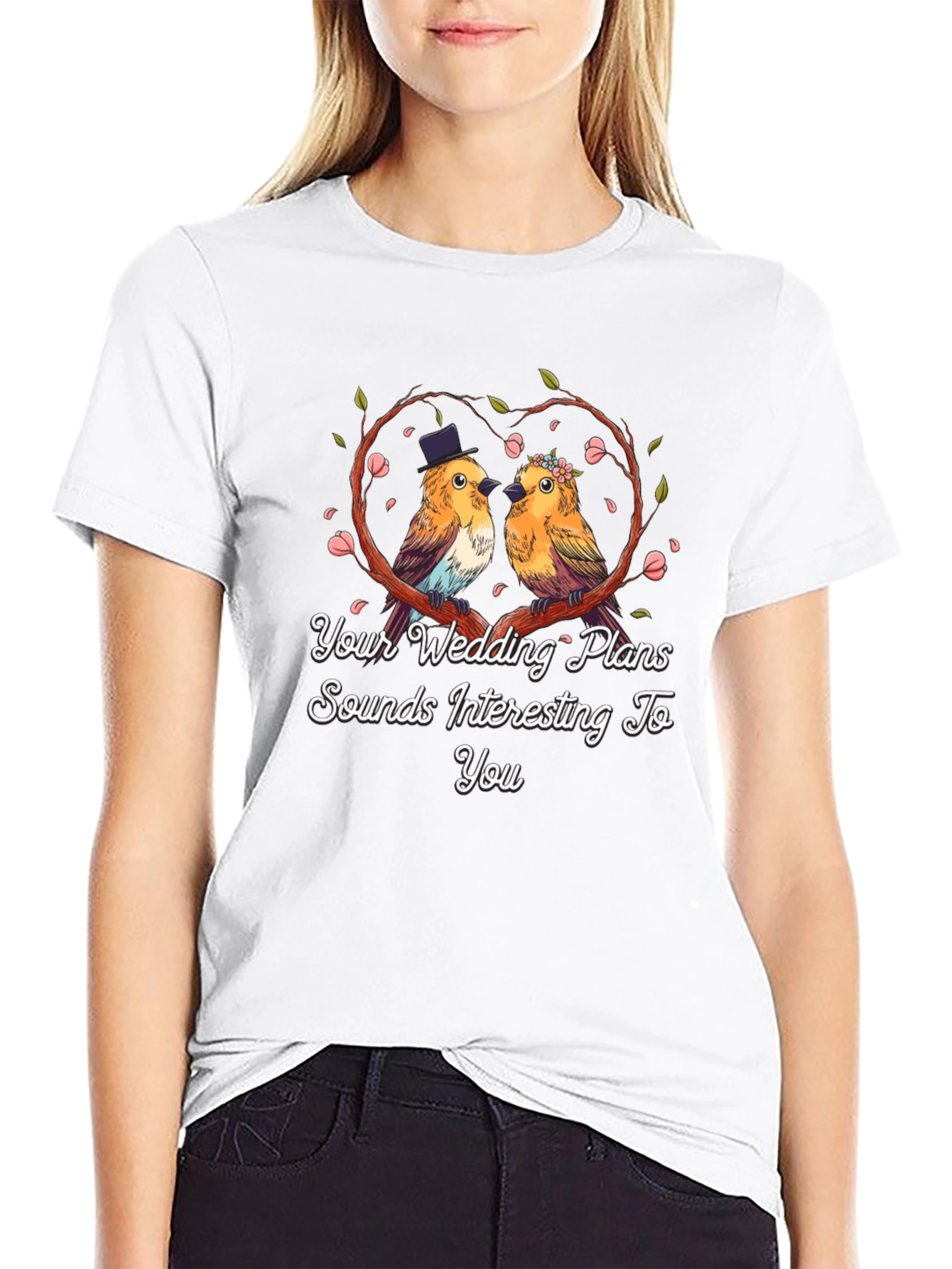 Wedding Bird T-Shirt: Cute Couple Tee