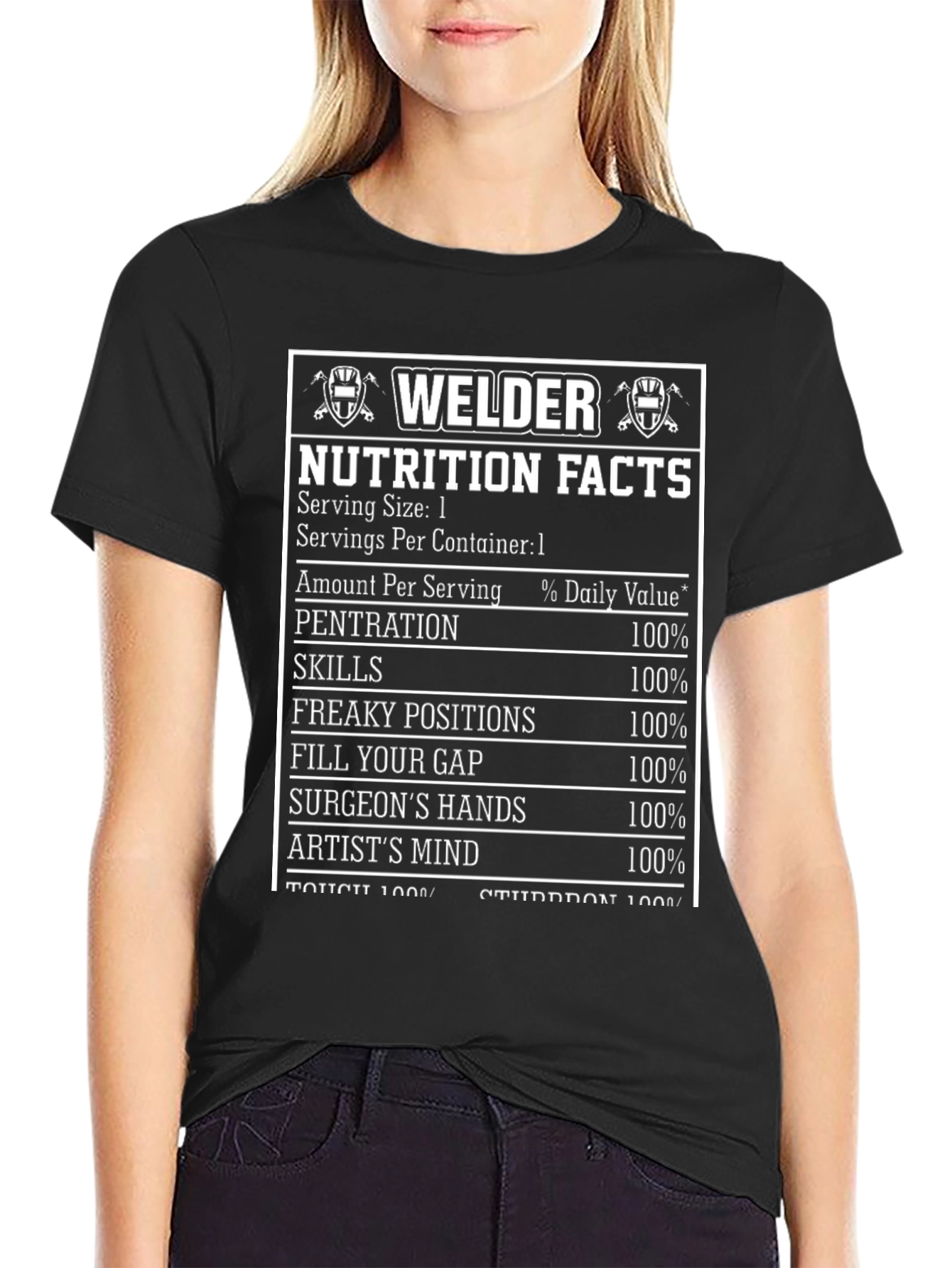Welder Nutrition Facts Funny T-Shirt