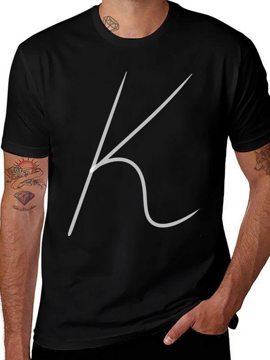 Minimalist K Graphic Black T-Shirt