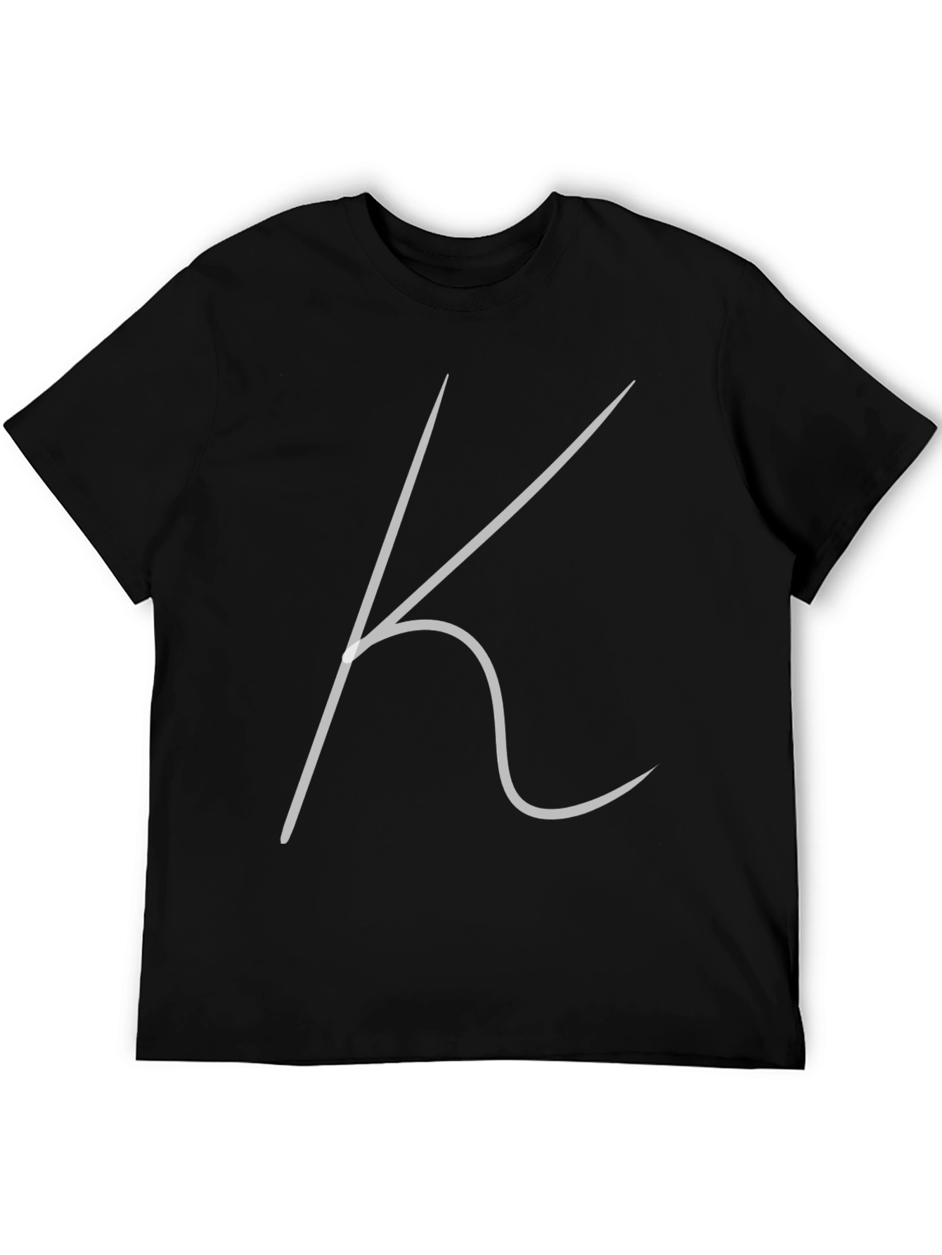 Minimalist K Graphic Black T-Shirt