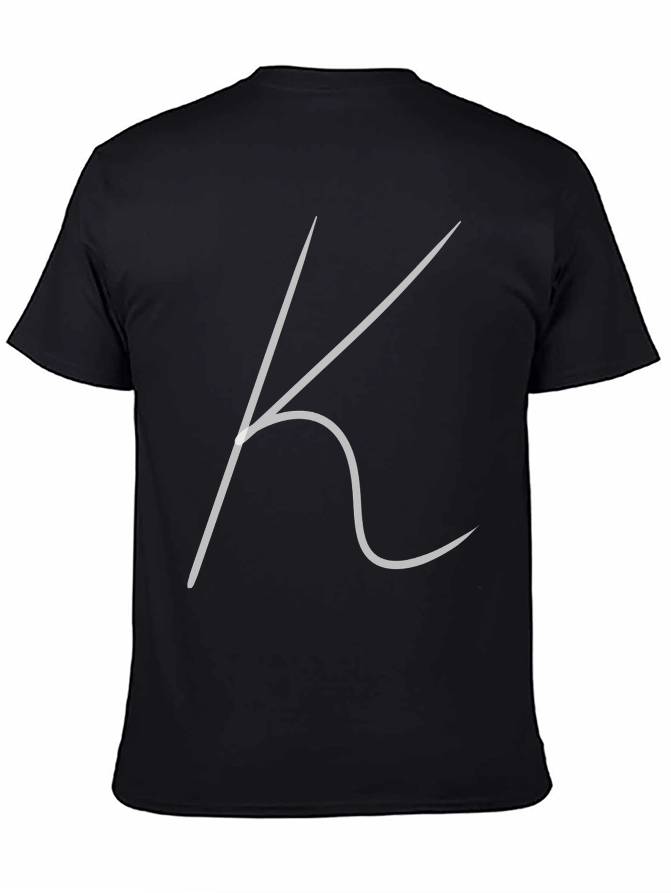 Minimalist K Graphic Black T-Shirt