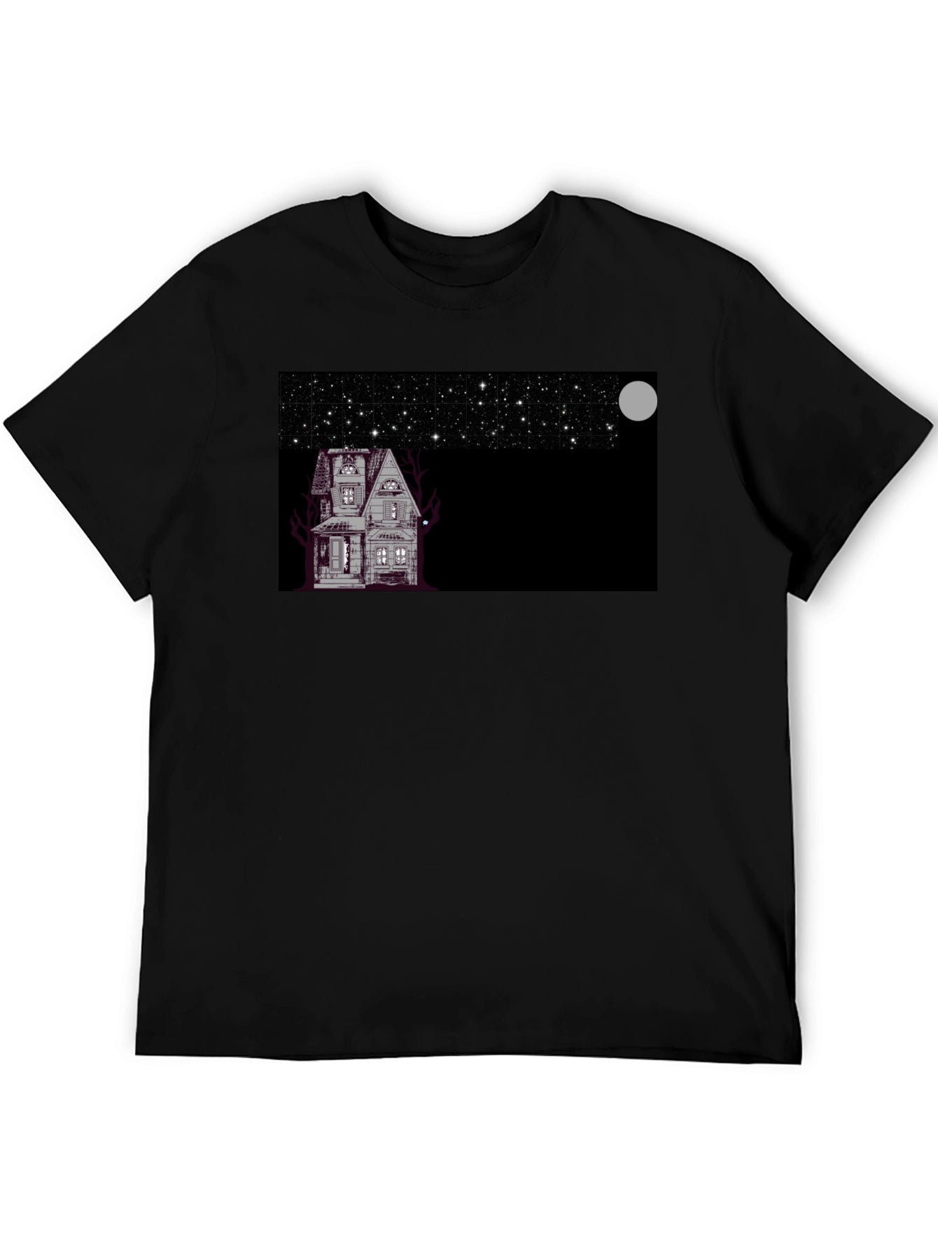 Spooky House Under Moonlight T-Shirt