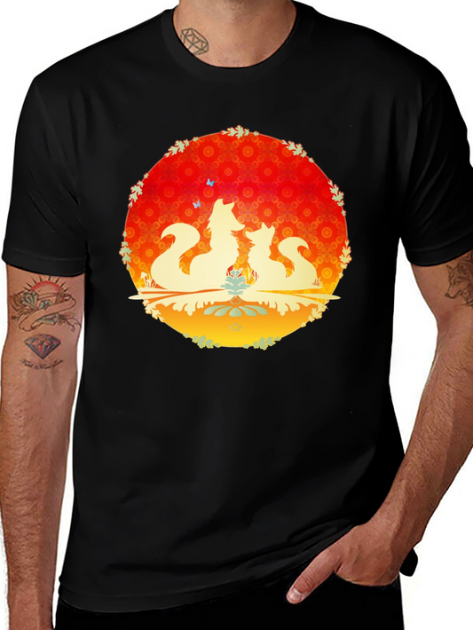 Fox Silhouette Graphic Black T-Shirt