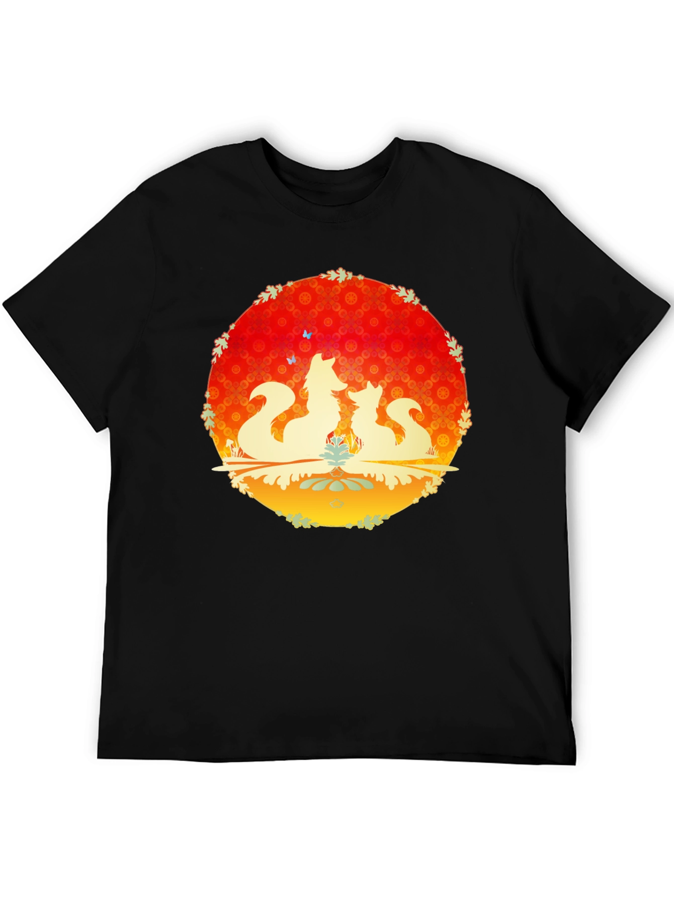 Fox Silhouette Graphic Black T-Shirt