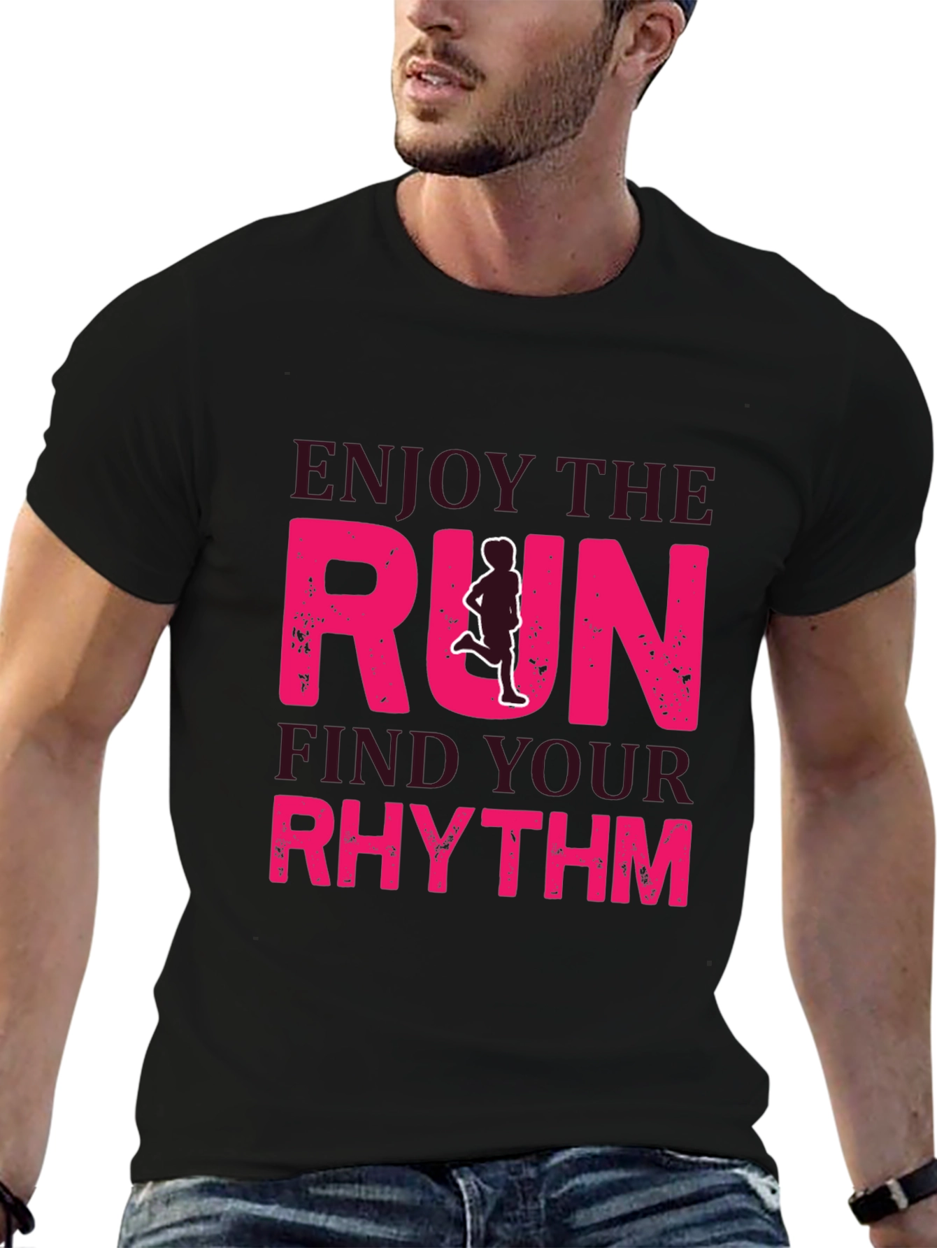 Enjoy The Run Graphic Tee - Black Unisex T-Shirt