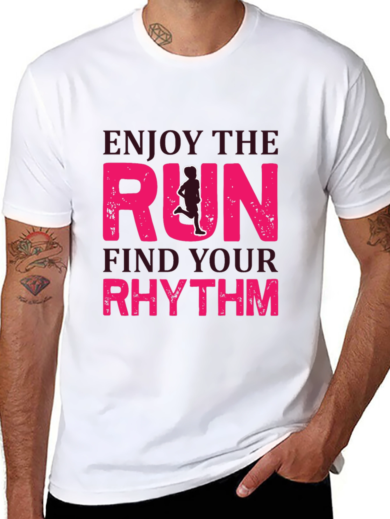 Enjoy The Run Graphic Tee - Black Unisex T-Shirt