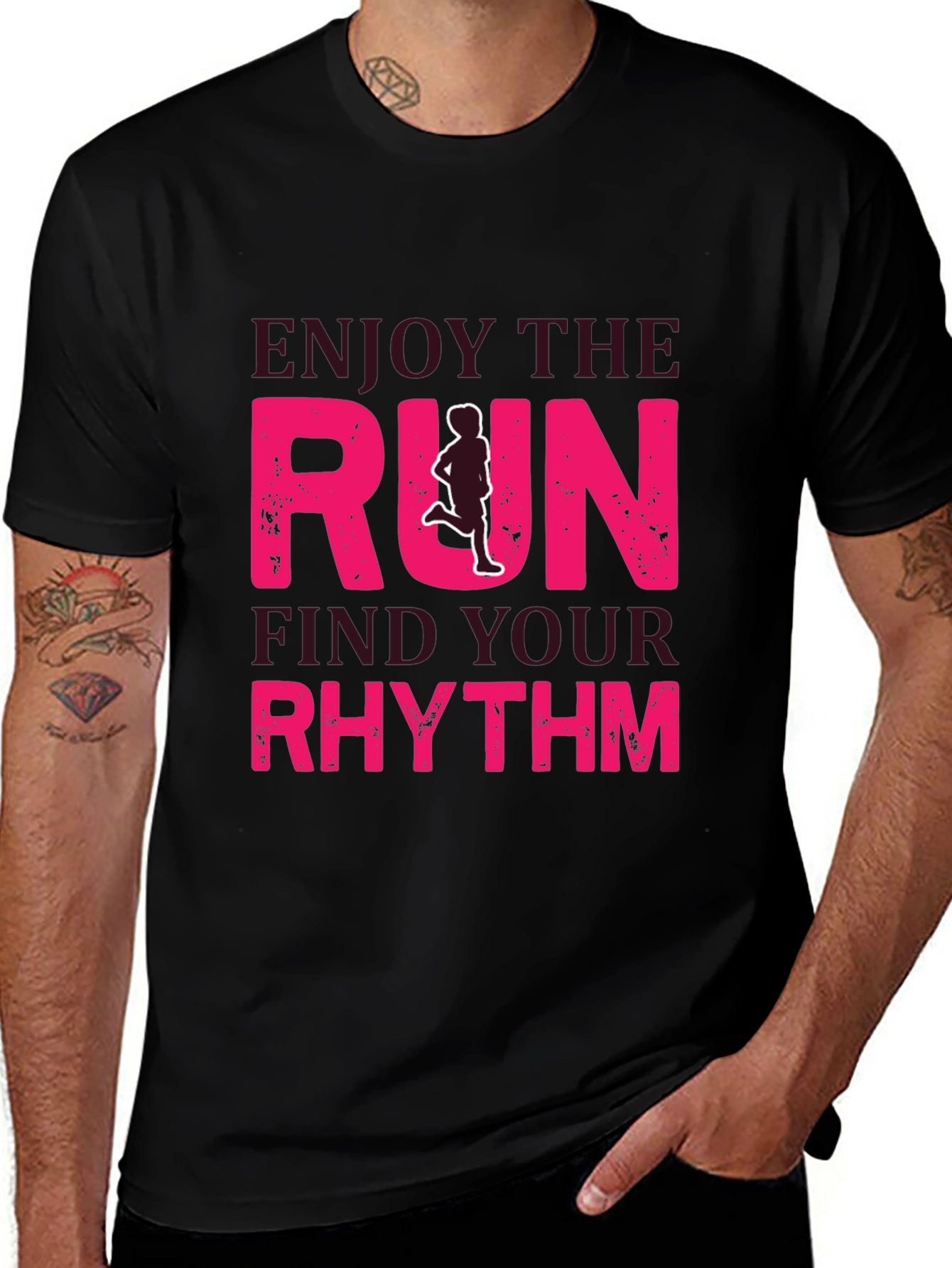 Enjoy The Run Graphic Tee - Black Unisex T-Shirt