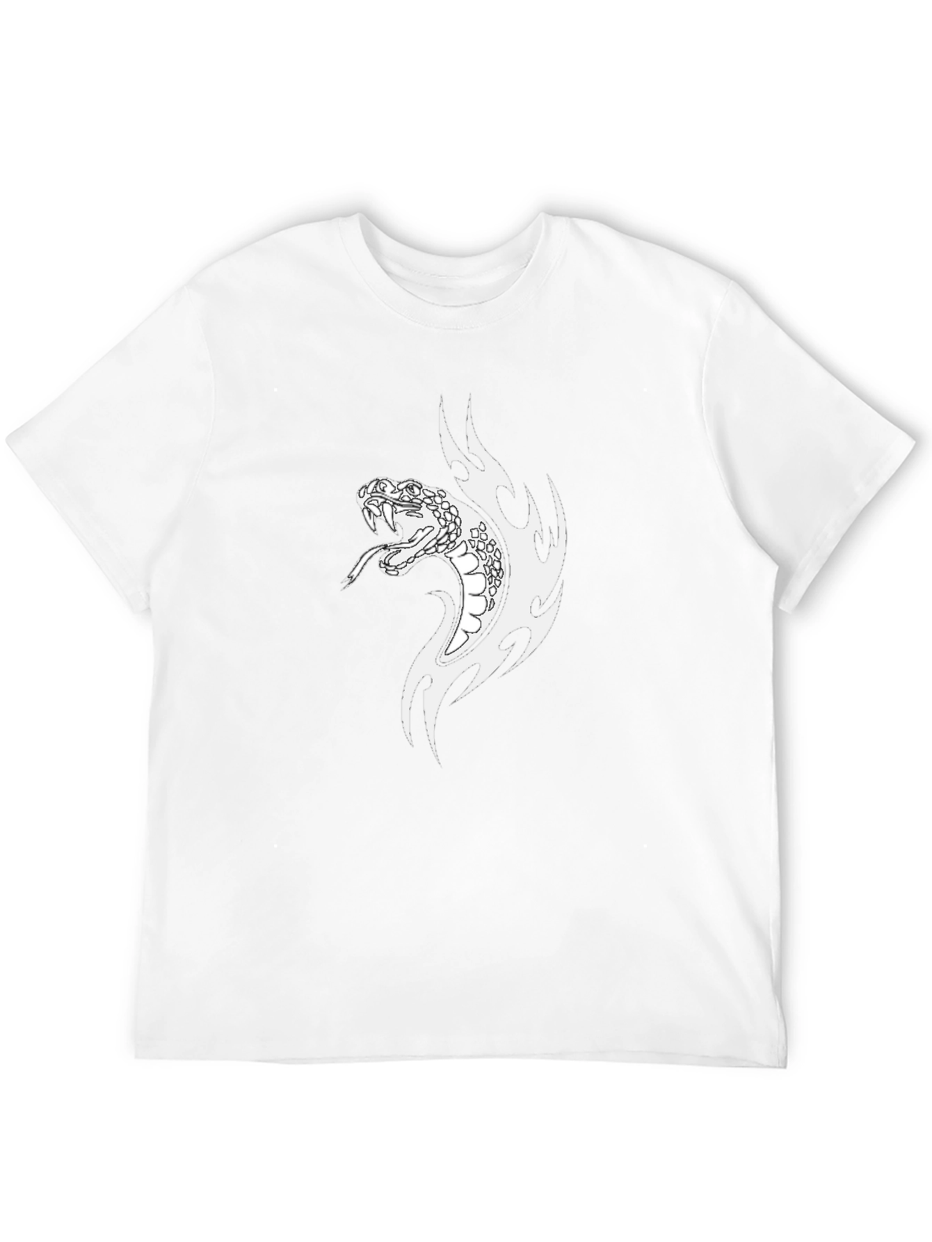 Black Snake Graphic Tee - Cool Snake Design