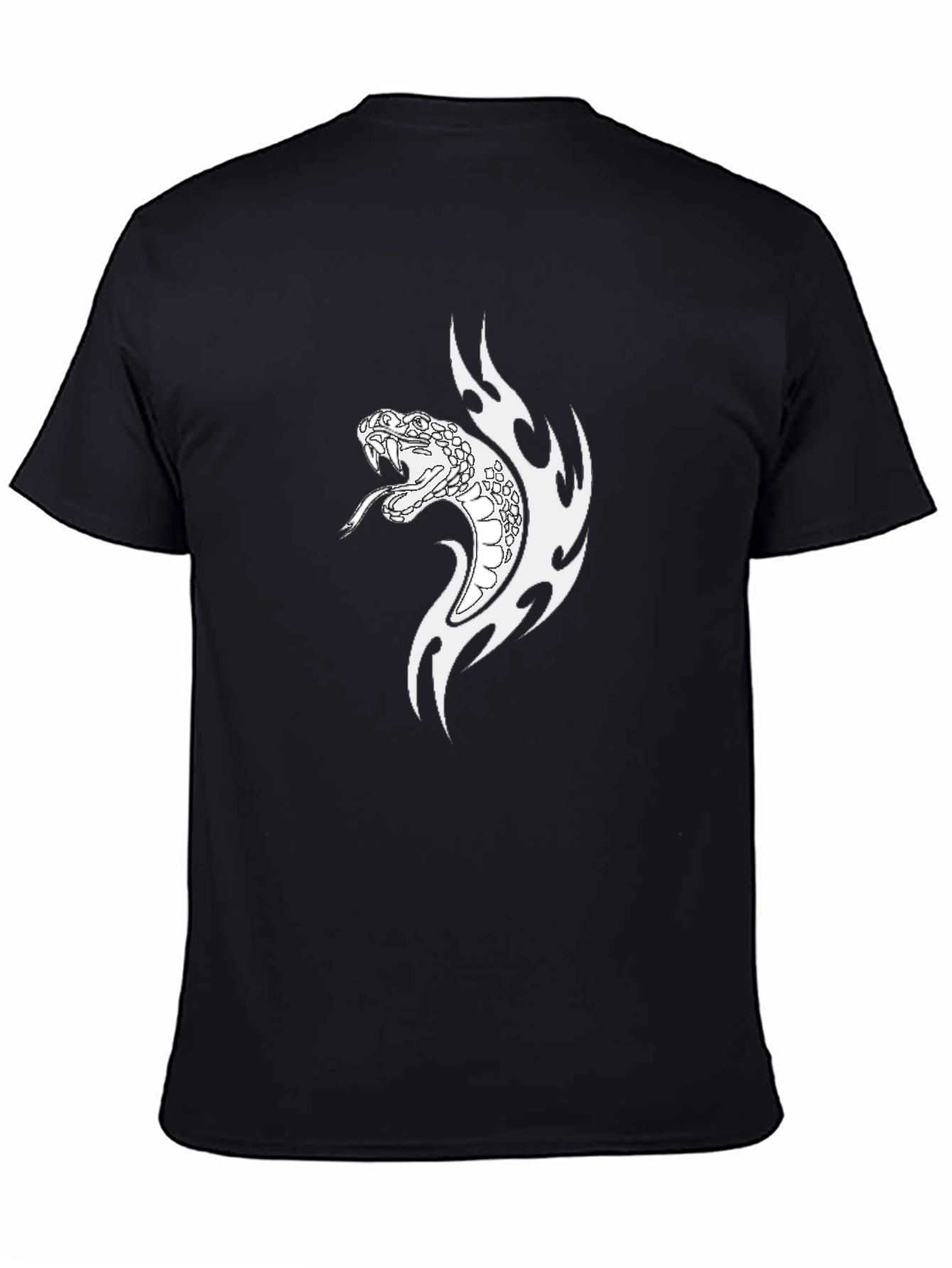 Black Snake Graphic Tee - Cool Snake Design