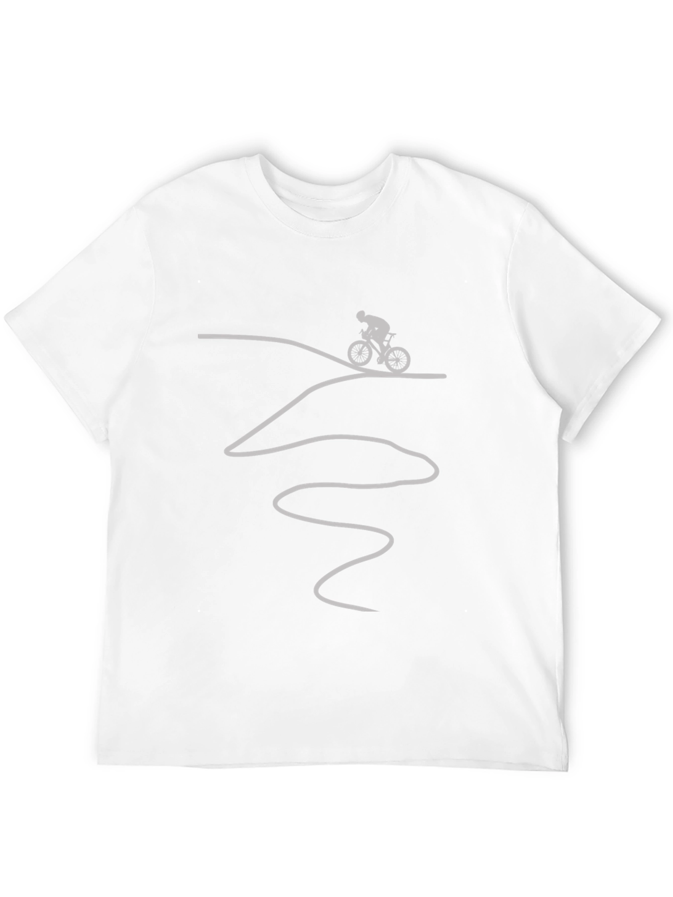 Cyclist Adventure T-Shirt: Mountain Bike Trail Design