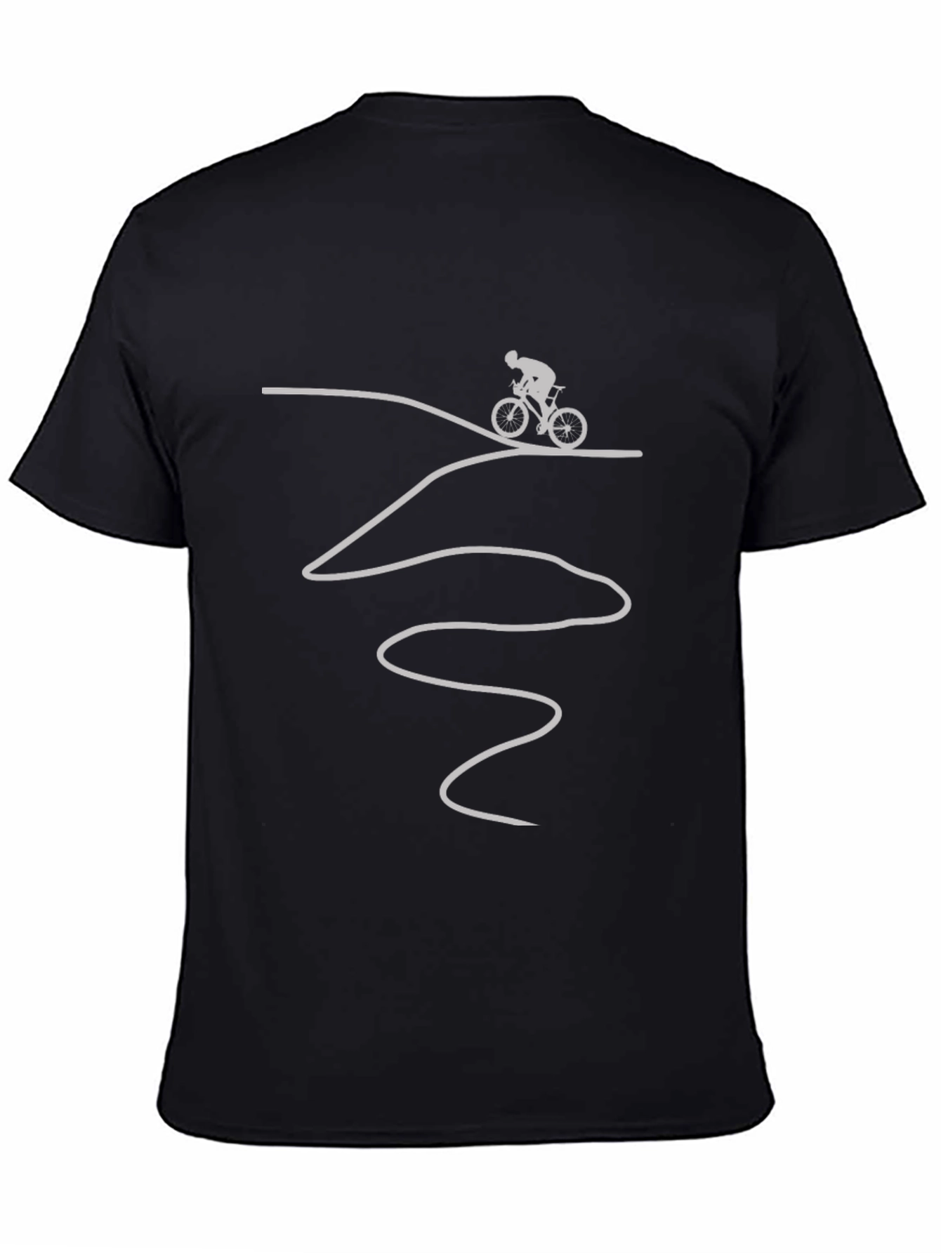 Cyclist Adventure T-Shirt: Mountain Bike Trail Design