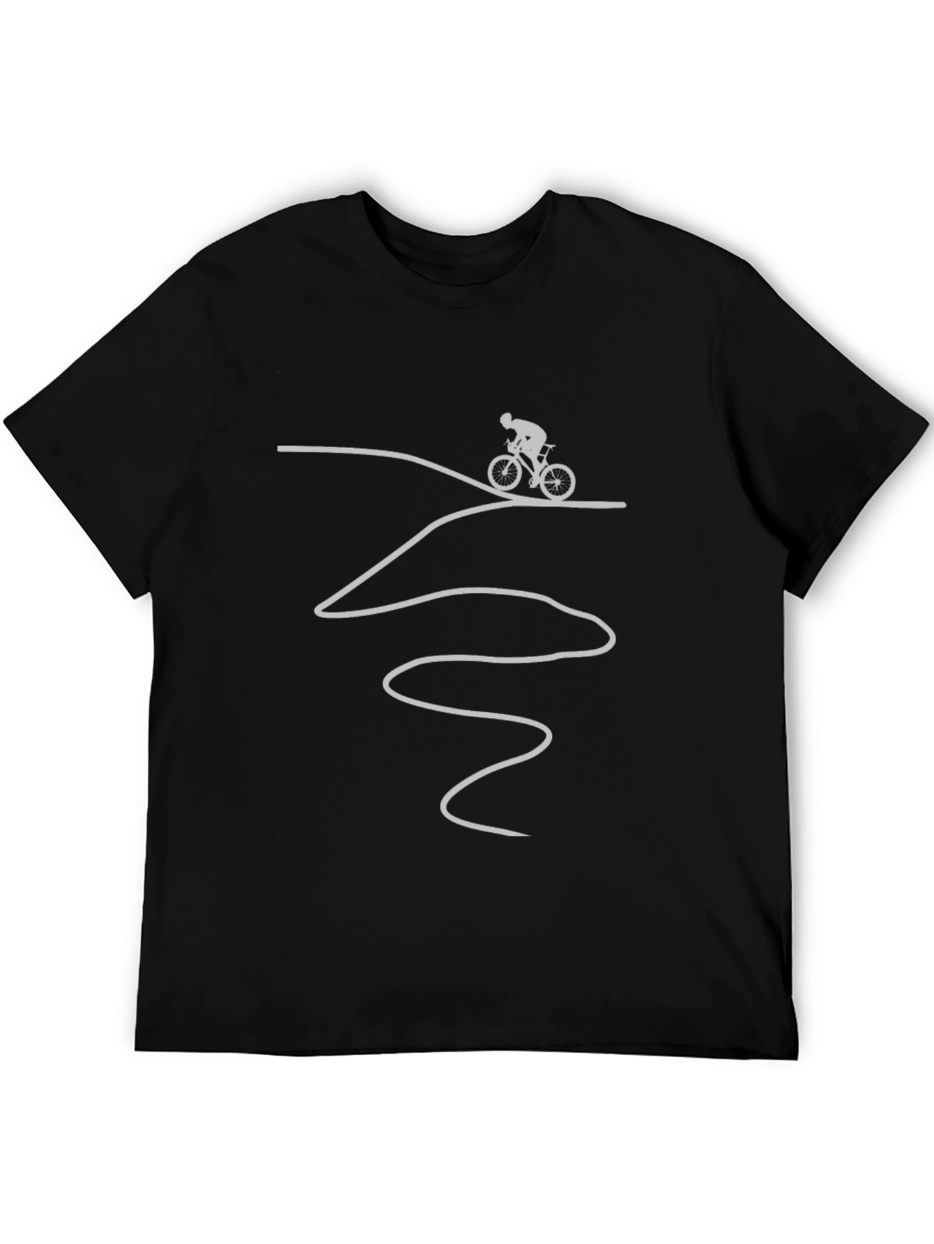 Cyclist Adventure T-Shirt: Mountain Bike Trail Design