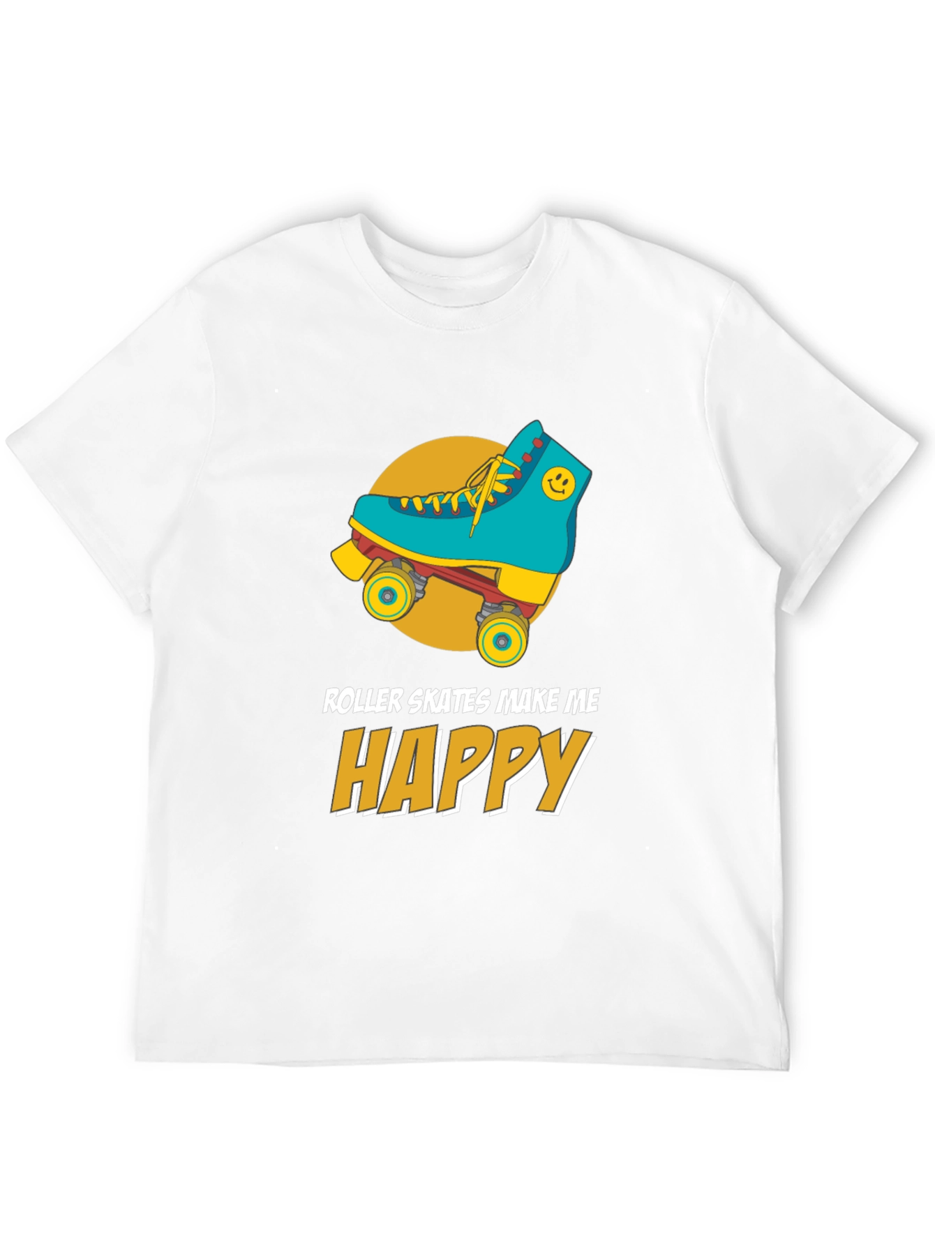 Roller Skates Happy Graphic T-Shirt